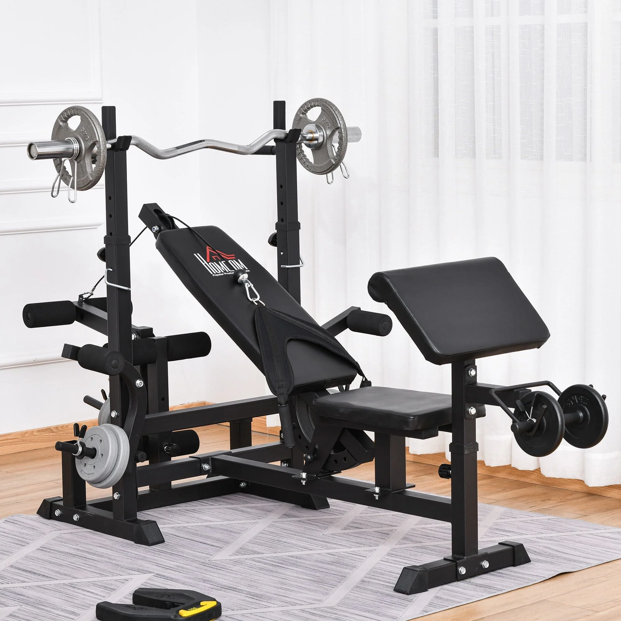 Multi-Exercise Full-Body Weight Rack with Bench Press - Image 2