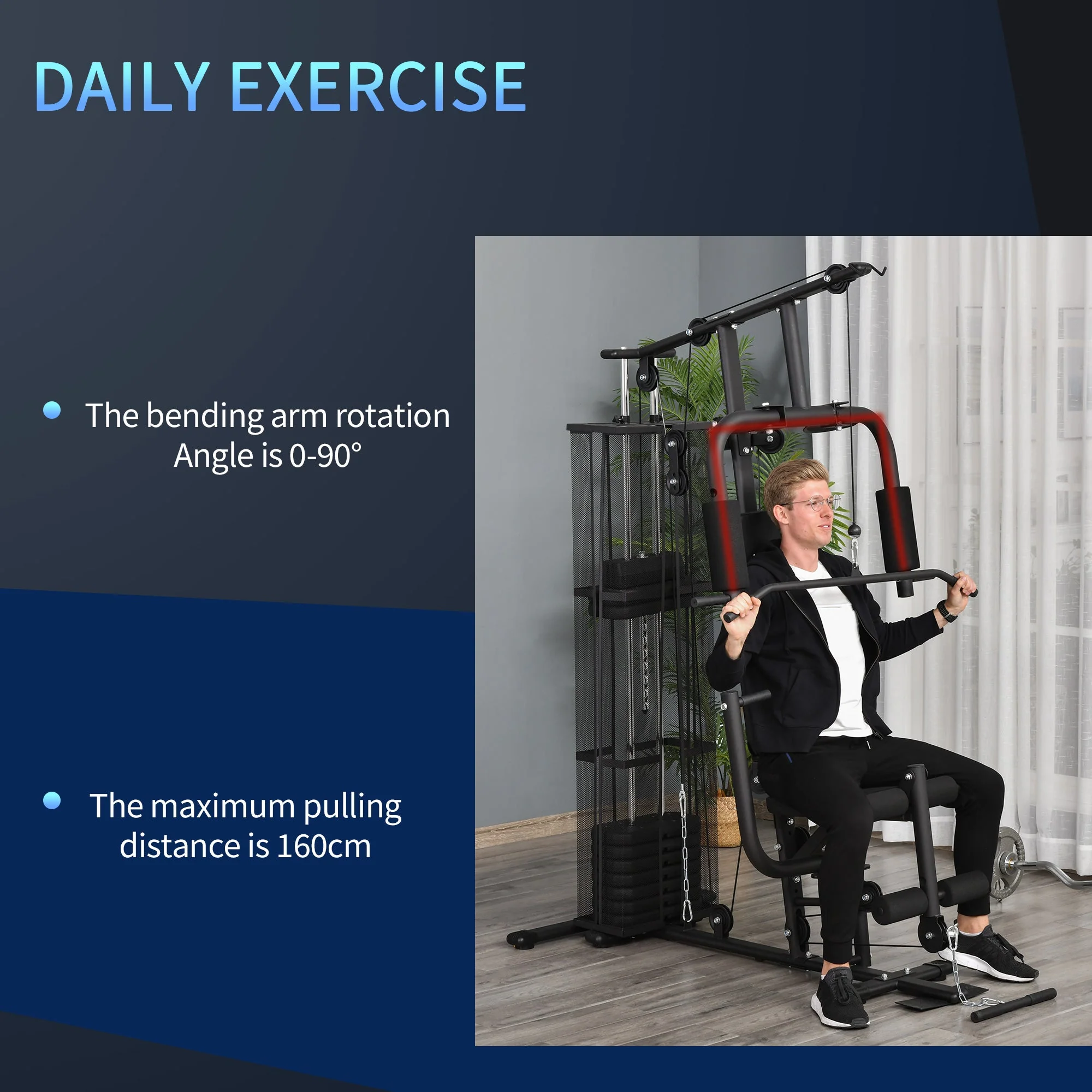 Multifunction Home Gym System Weight Training Exercise Workout Station - Image 6