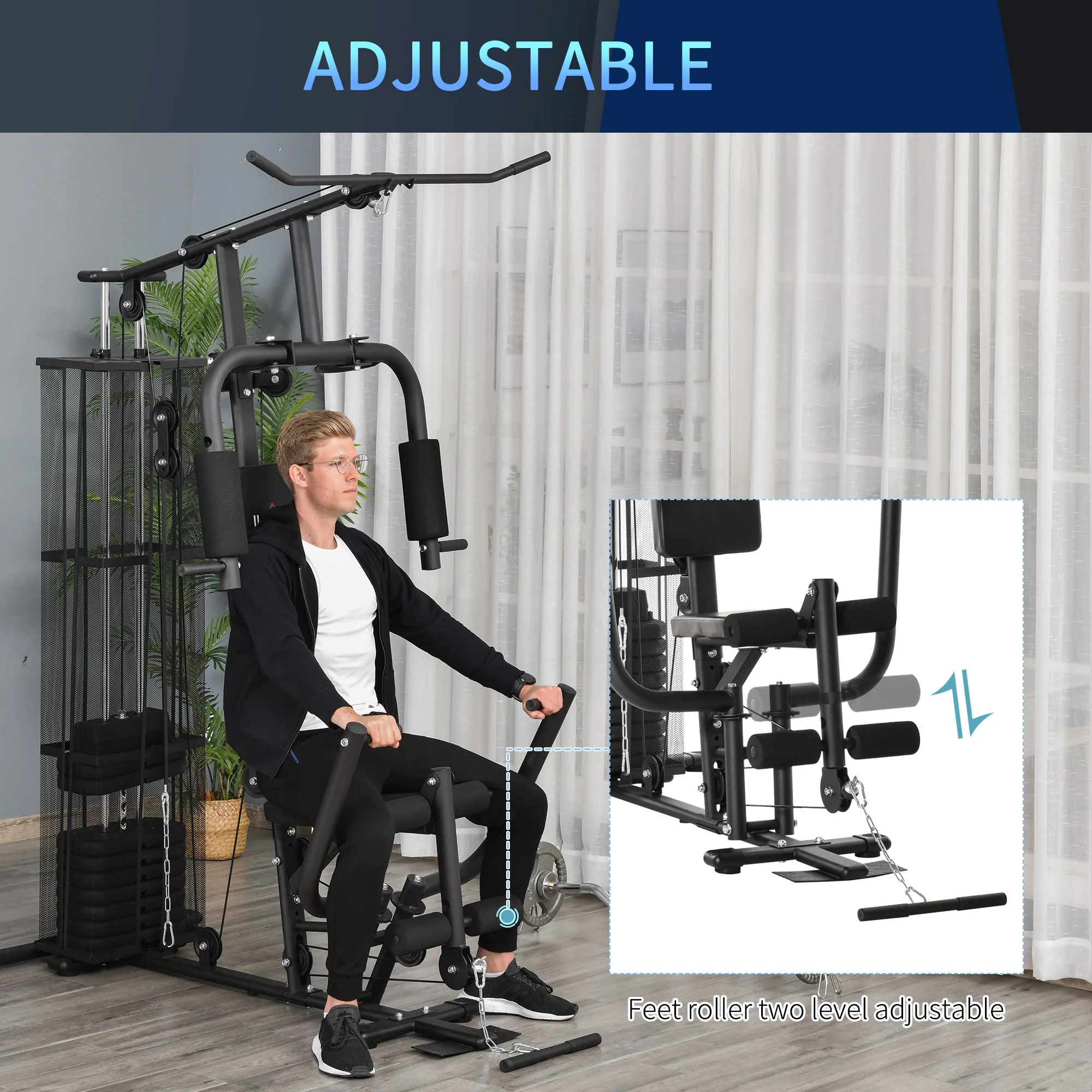 Multifunction Home Gym System Weight Training Exercise Workout Station - Image 7