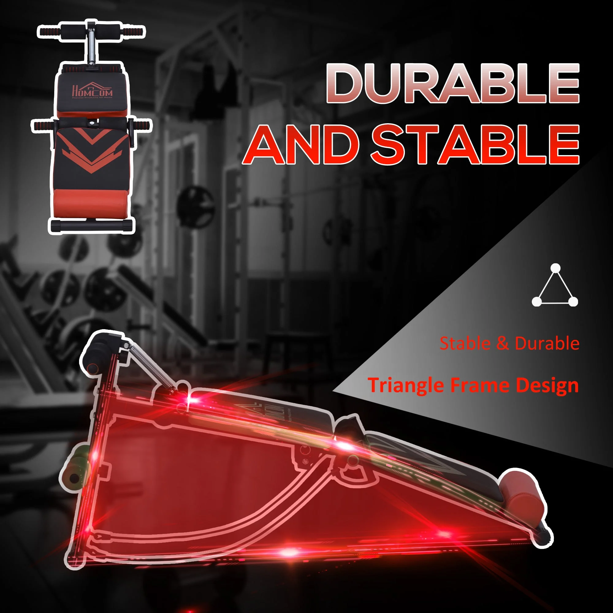 Multifunctional Sit Up Bench Foldable Fitness Equipment w/ Elastic Rope - Image 5