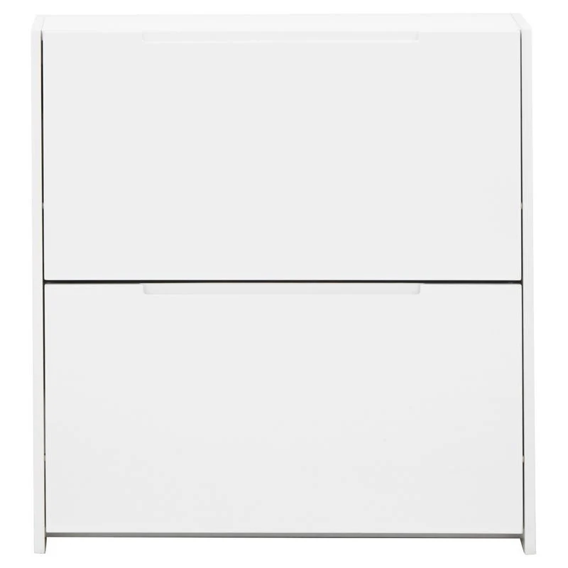 Narrow Shoe Storage White 2 Doors 2 Shelves - Image 3