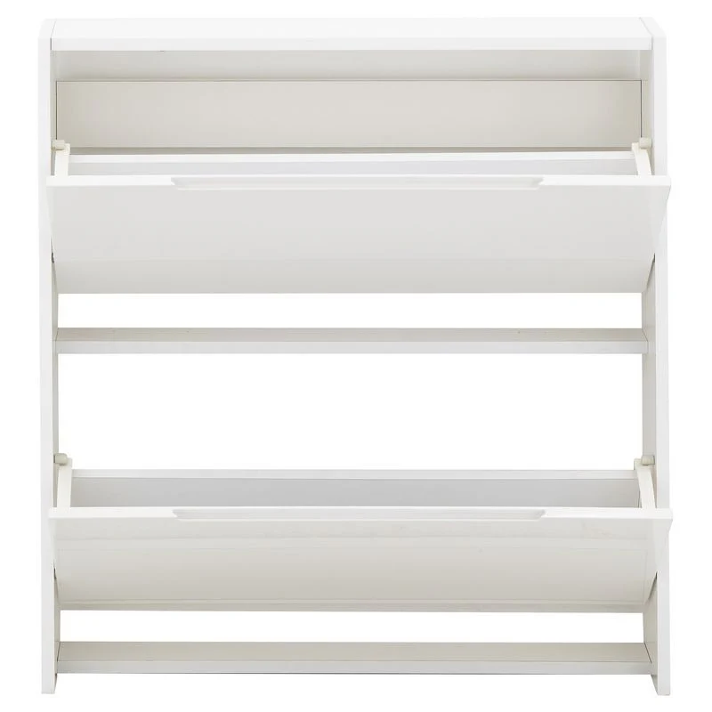 Narrow Shoe Storage White 2 Doors 2 Shelves - Image 4