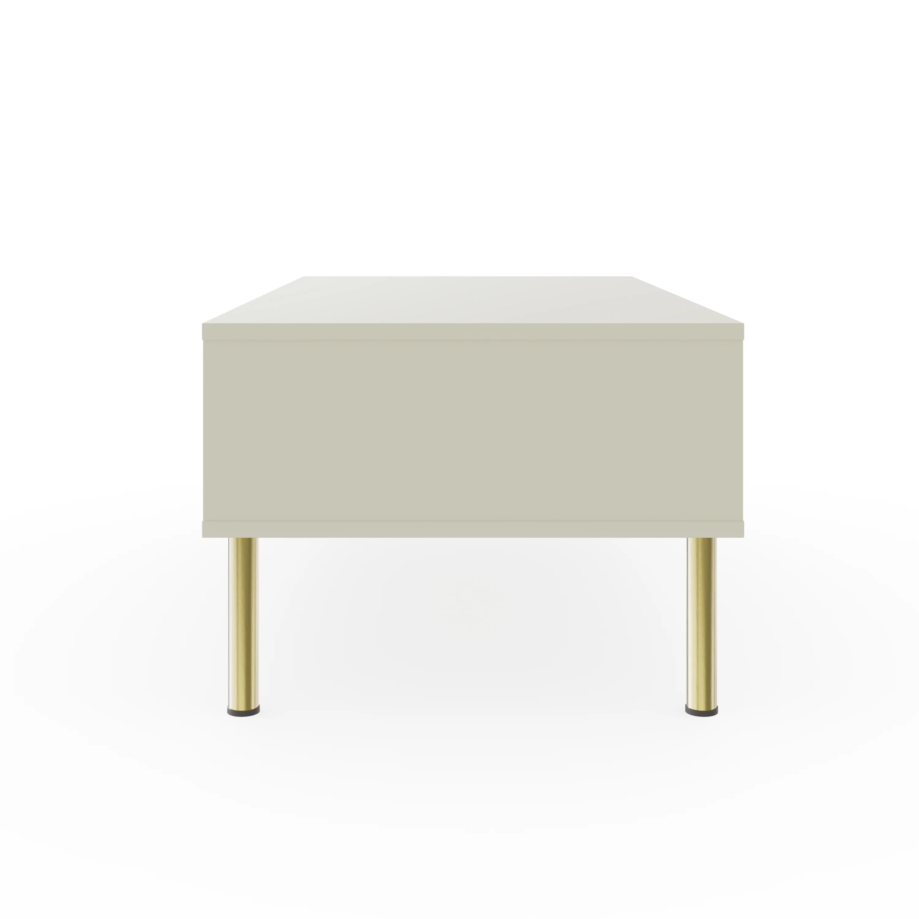 Nervata Coffee Table White & Gold 2 Drawers - Image 4
