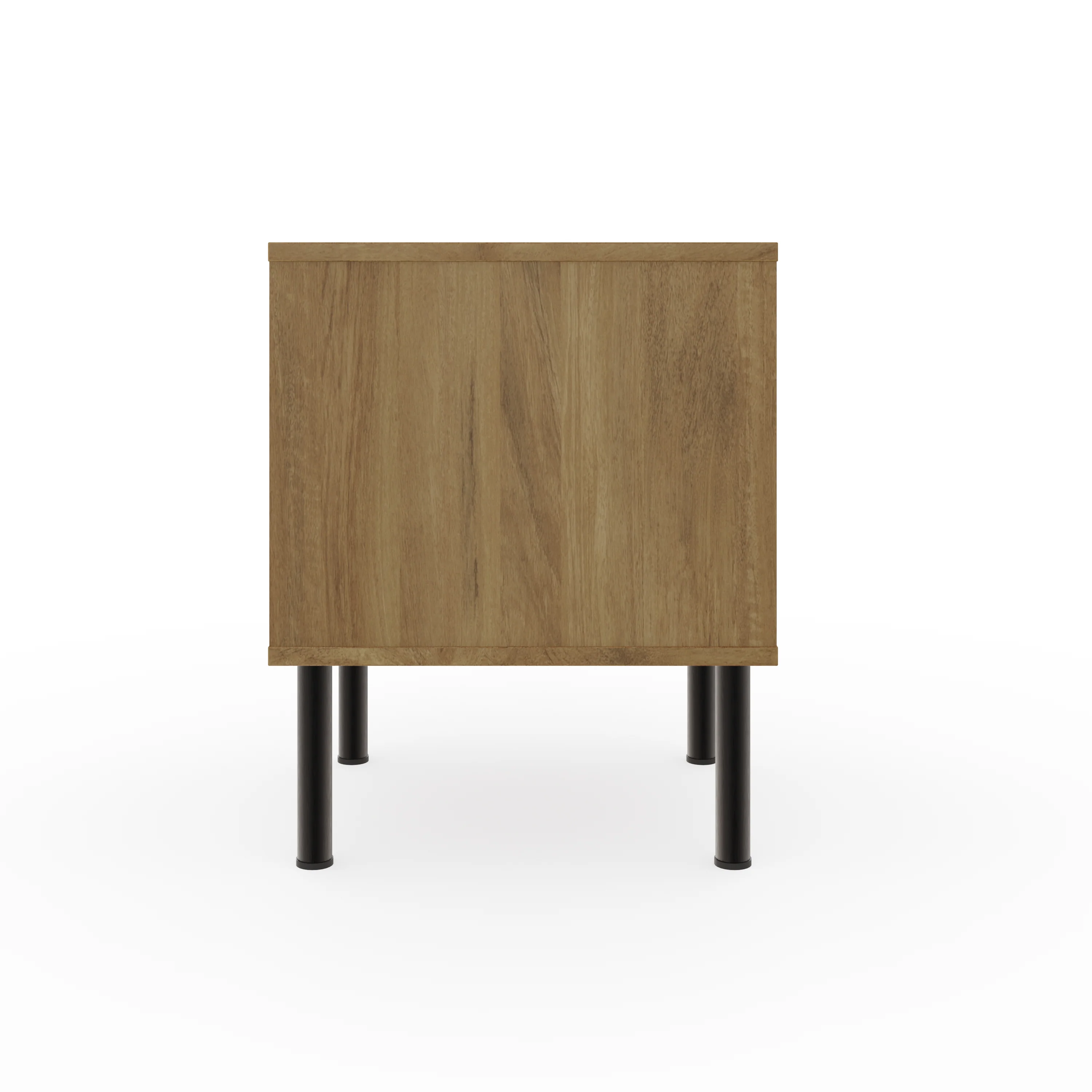 Nervata Side Table Oak & Black 1 Shelf 1 Drawer - Image 4
