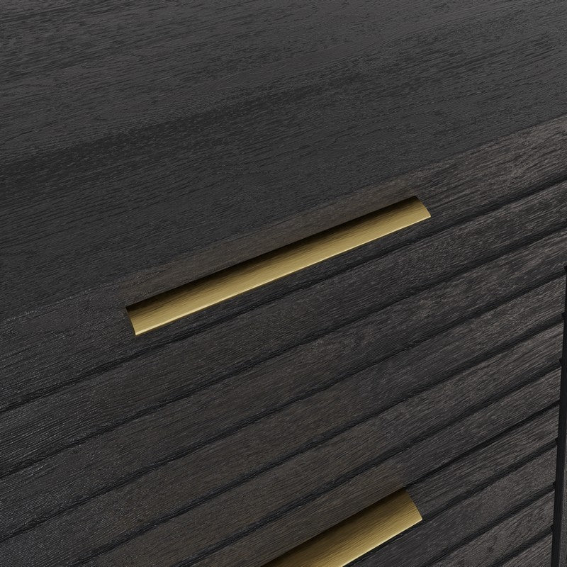 Nervata Large Sideboard Black 2 Doors 2 Shelves 3 Drawers - Image 3
