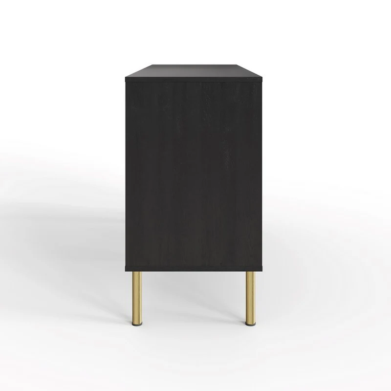 Nervata Large Sideboard Black 2 Doors 2 Shelves 3 Drawers - Image 8