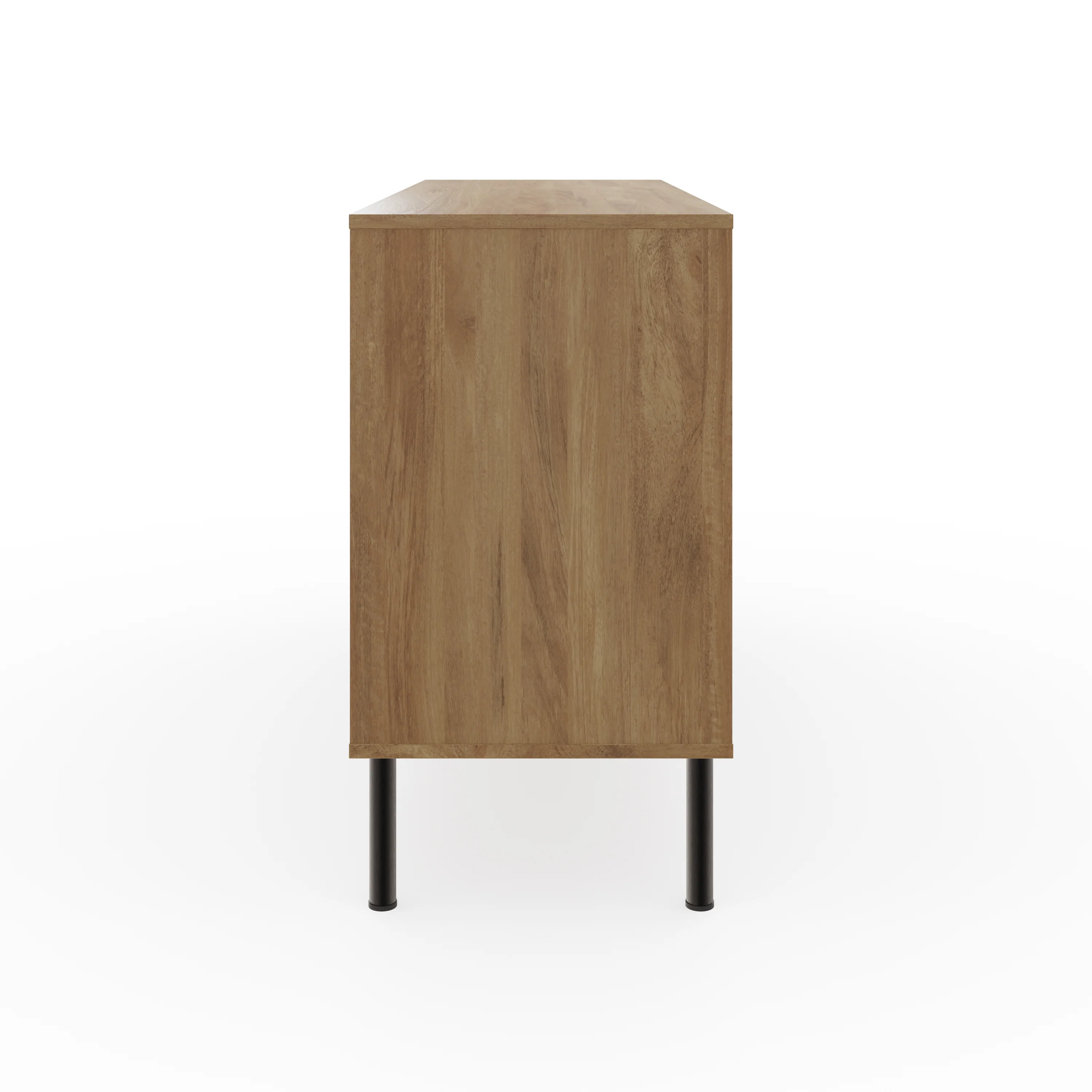 Nervata Large Sideboard Oak & Black 2 Doors 4 Shelves 3 Drawers - Image 4