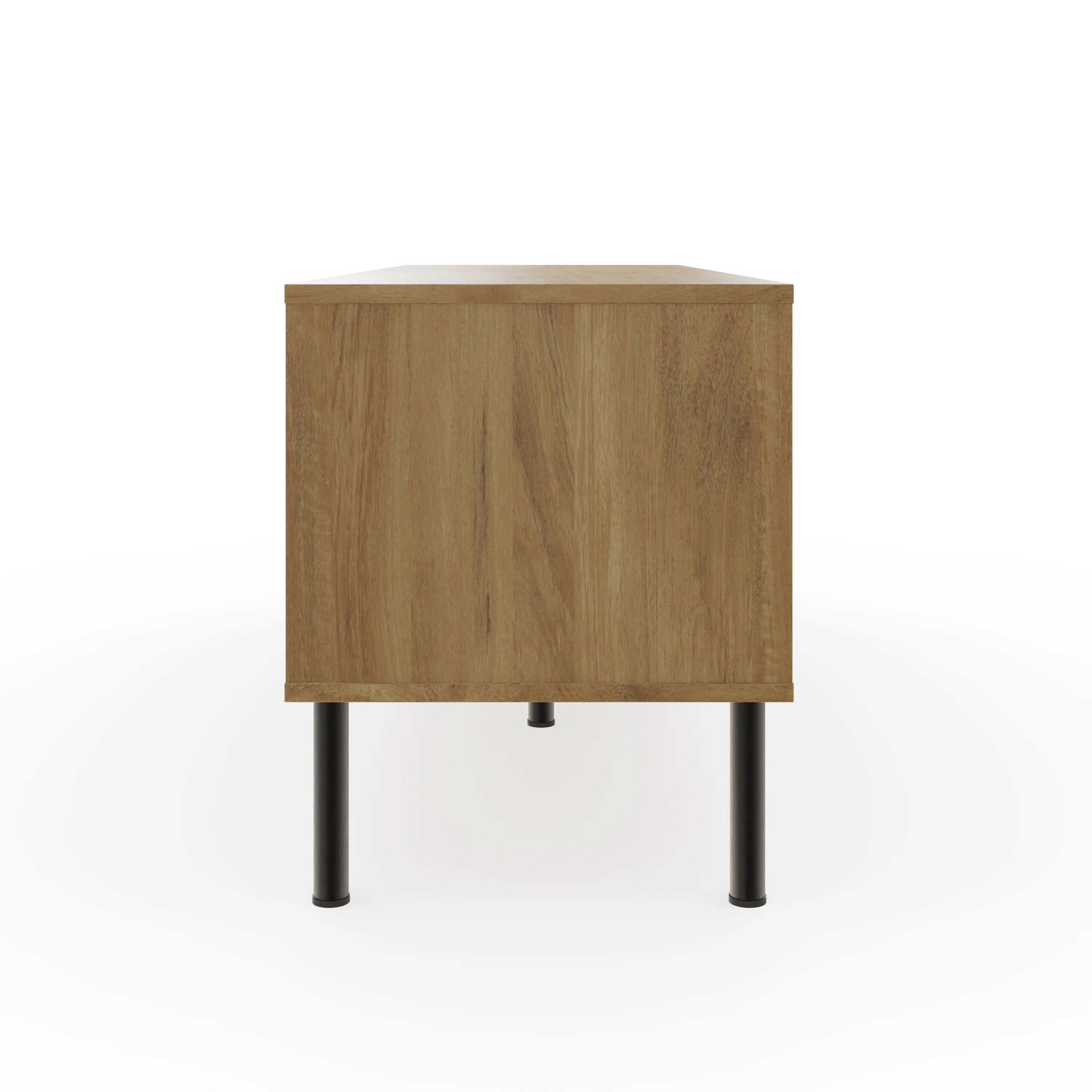 Nervata TV Unit Oak & Black 1 Shelf 1 Drawer 2 Doors - Image 4