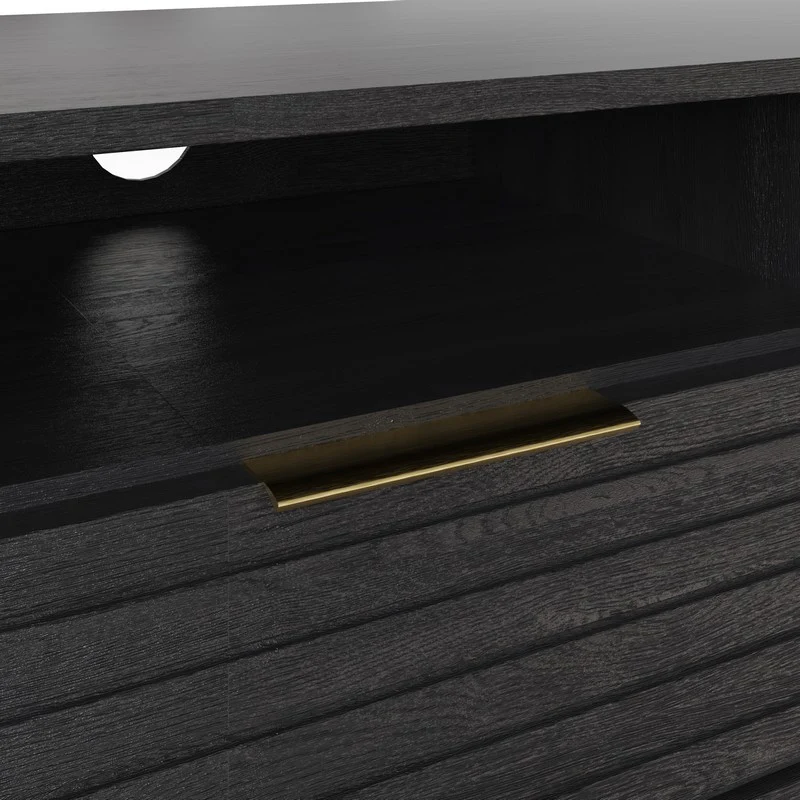 Nervata TV Unit Black 1 Shelf 1 Drawer 2 Doors - Image 3