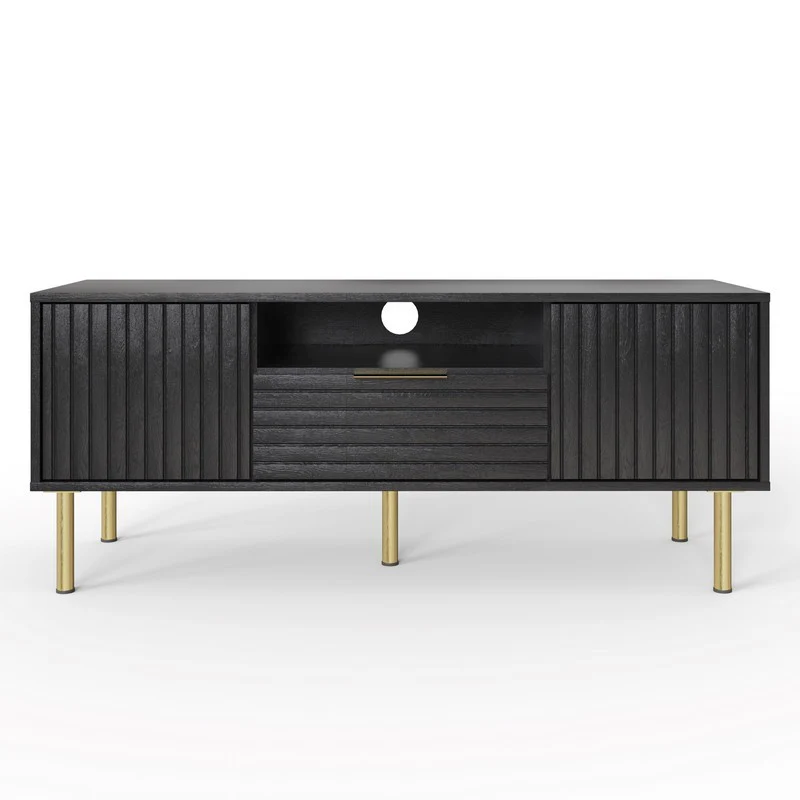 Nervata TV Unit Black 1 Shelf 1 Drawer 2 Doors - Image 5
