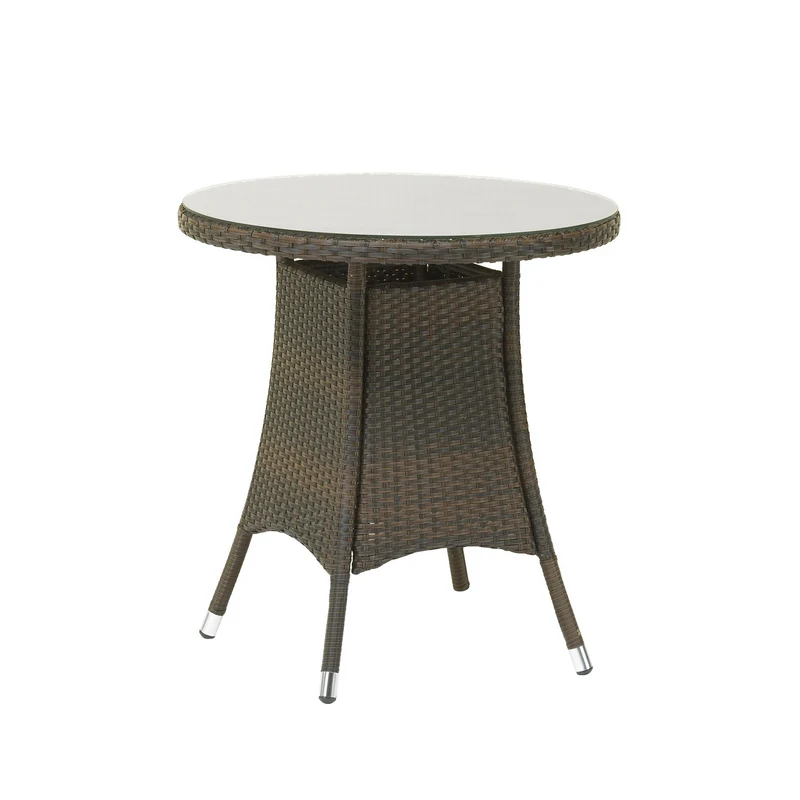 Nevada Rattan Garden Bistro Set by Royalcraft - 2 Seats Ivory Cushions - Image 6