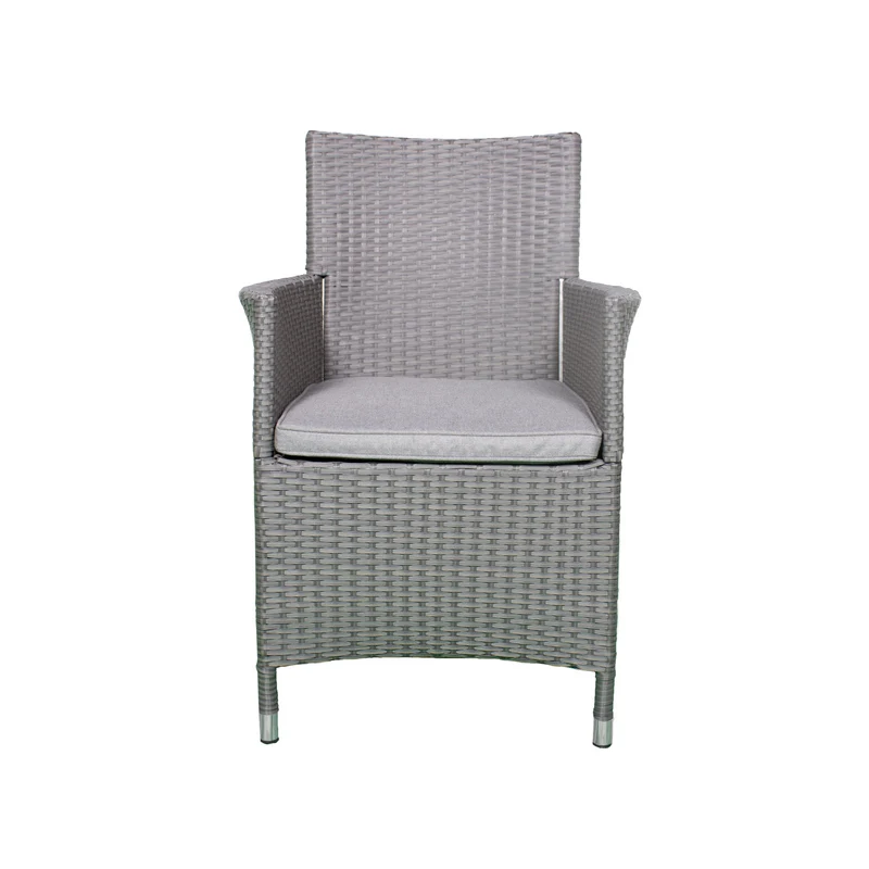 Nevada Rattan Garden Patio Dining Set by Royalcraft - 6 Seat Grey Cushions - Image 5