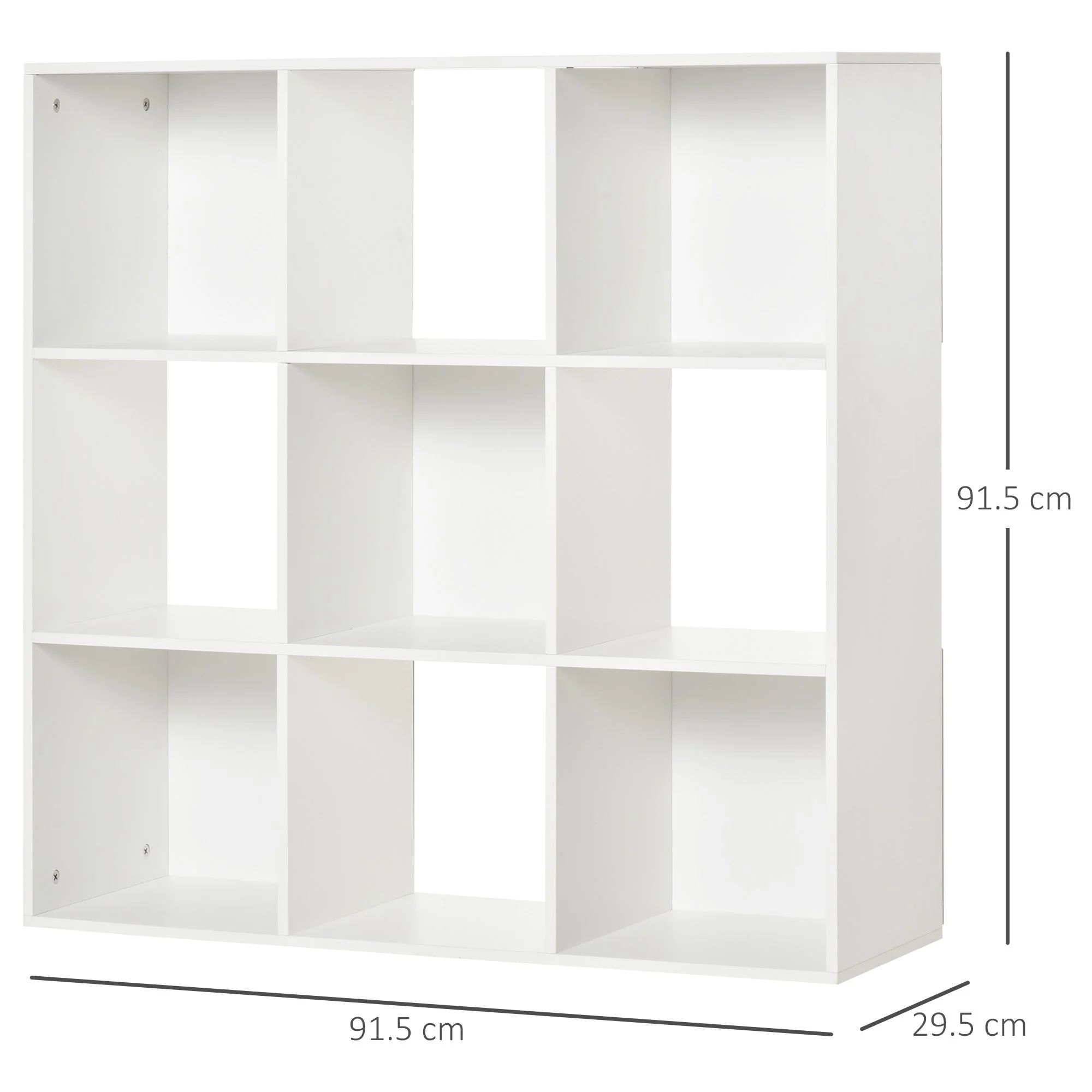 Nine-Cube Compact Shelving Unit - White - Image 2