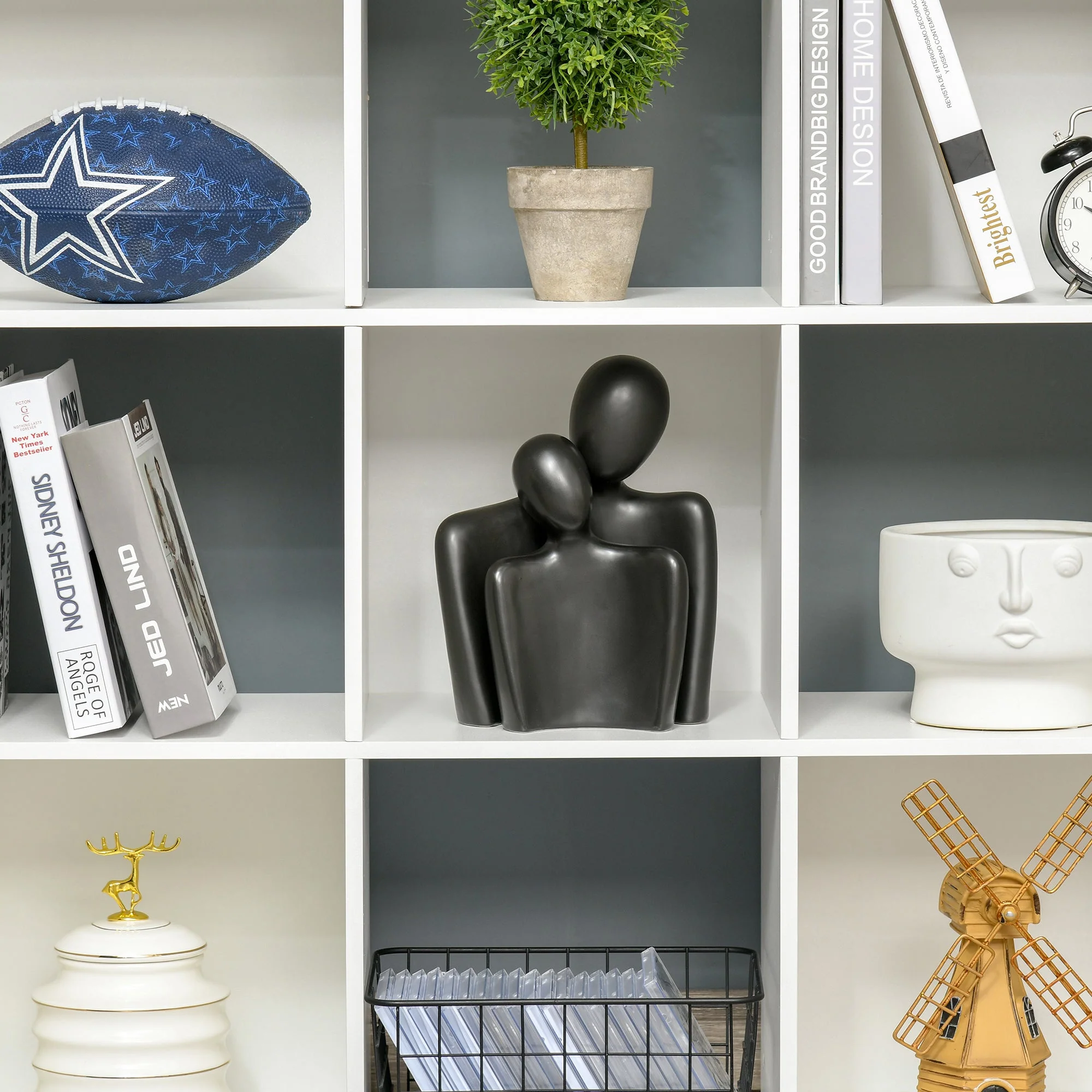 Nine-Cube Compact Shelving Unit - White - Image 5