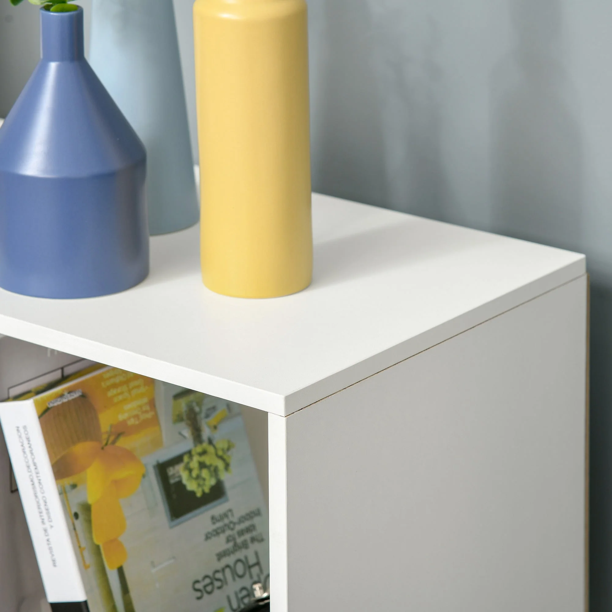 Nine-Cube Compact Shelving Unit - White - Image 8
