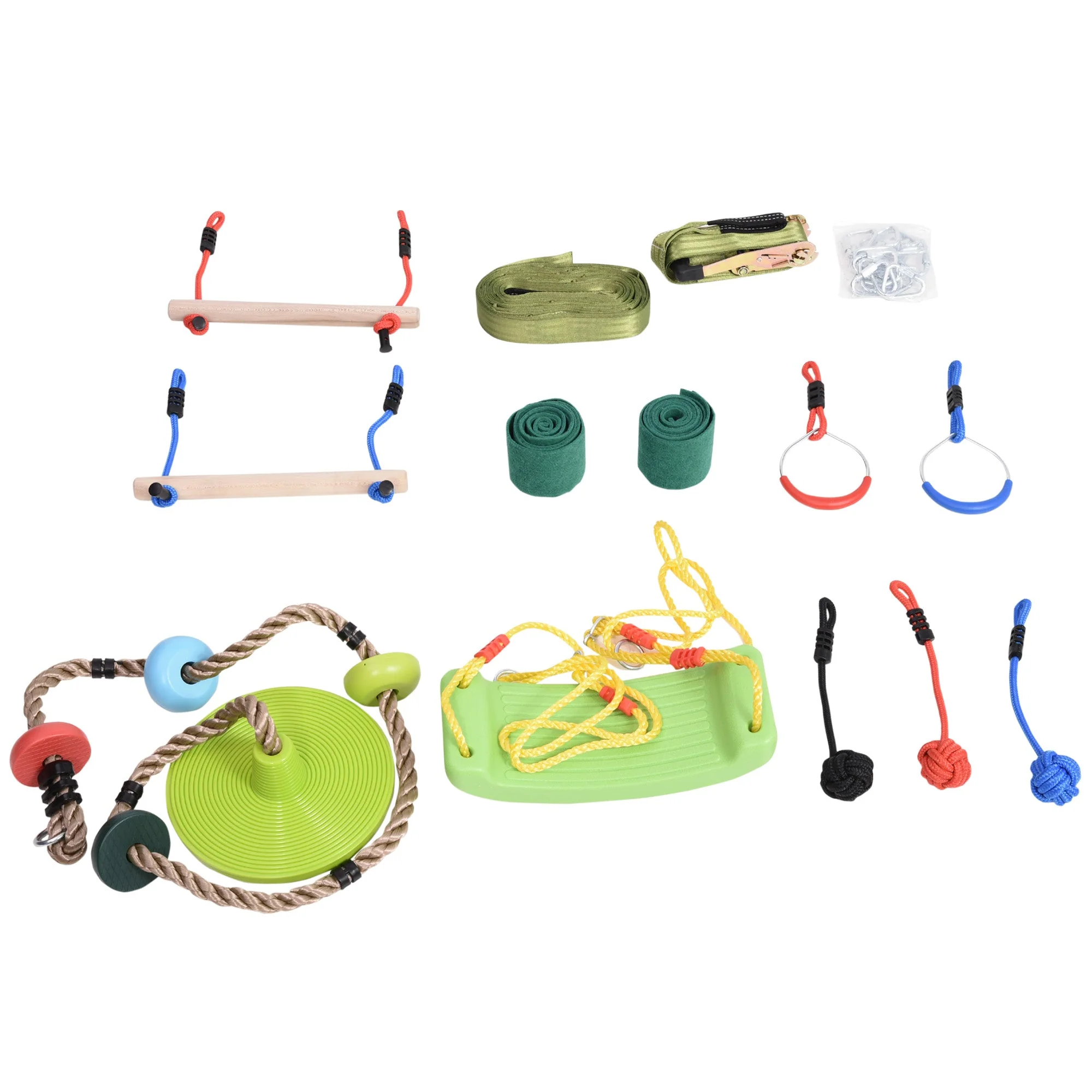 Ninja Warrior Obstacle Course for Kids 46FT Slackline Kit w/ Training Equipment - Image 9