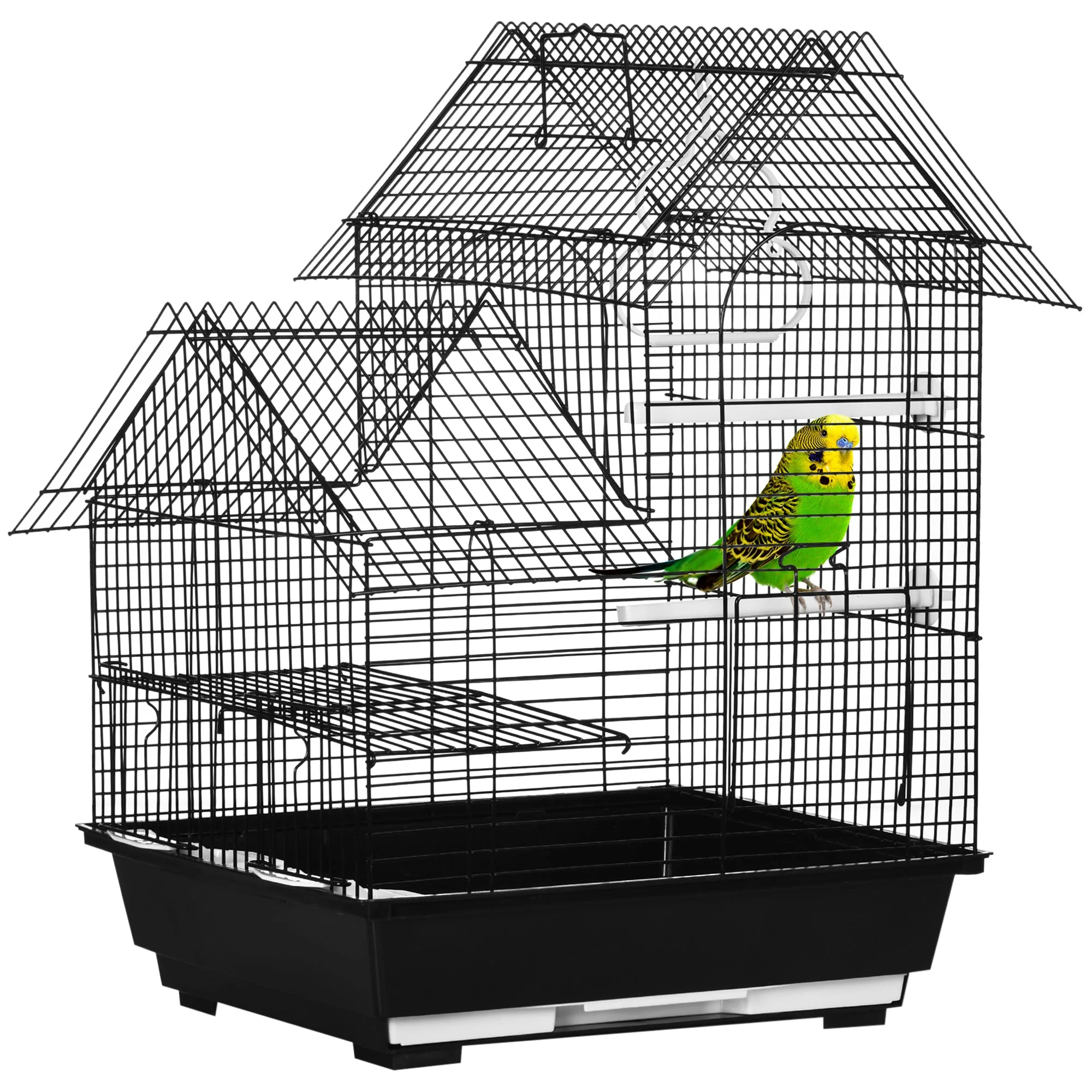 Nordic 47cm Bird Cage Hanging Black by Pawhut - Image 2