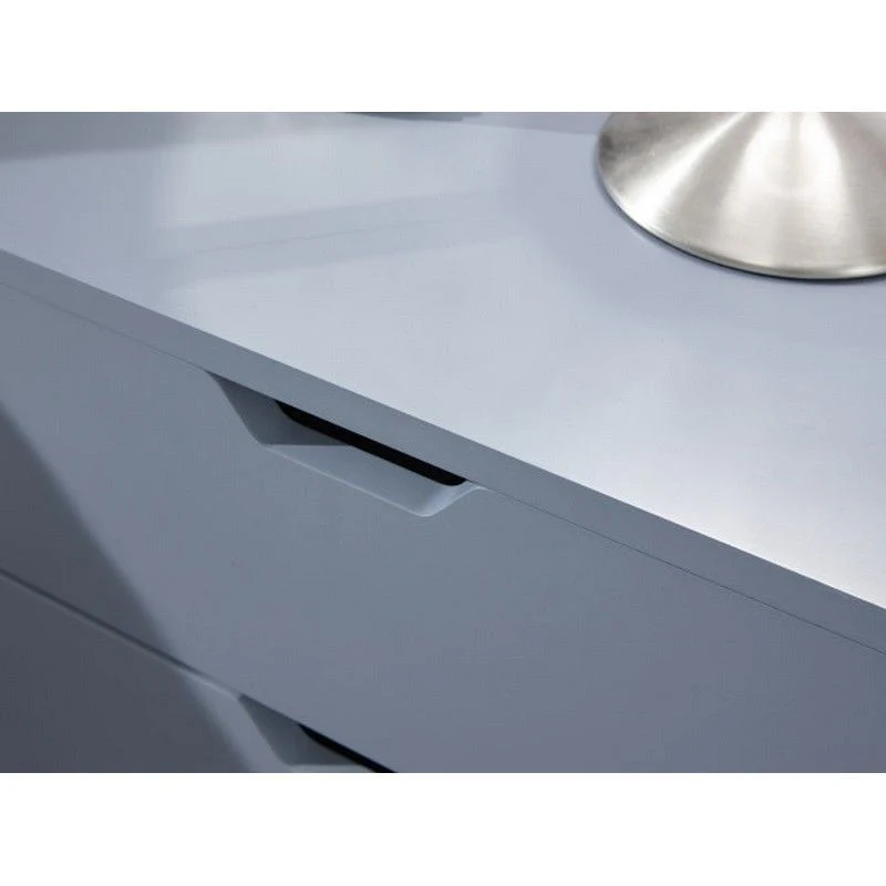Nyborg Bedside Table Dark Grey 2 Drawers - Image 5
