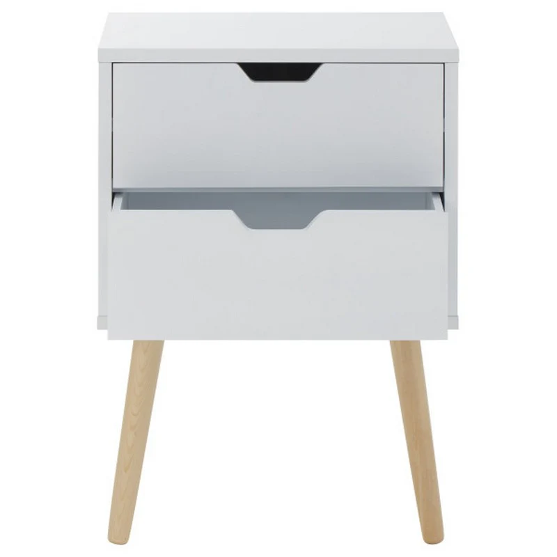 Nyborg Bedside Table White 2 Drawers - Image 7