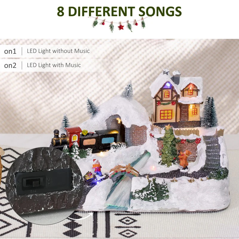 Ornament Miniature Christmas Scene Multicolour Indoor LED - 30cm - Image 6