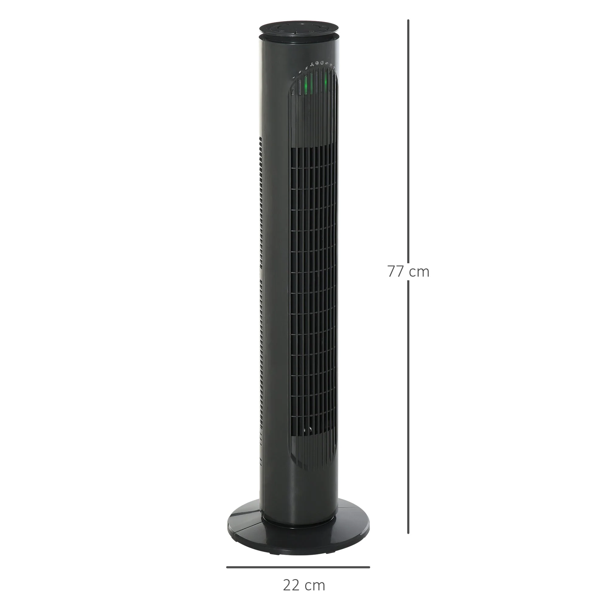 Oscillating Three Speed Tower Fan With Timer Grey - Image 3
