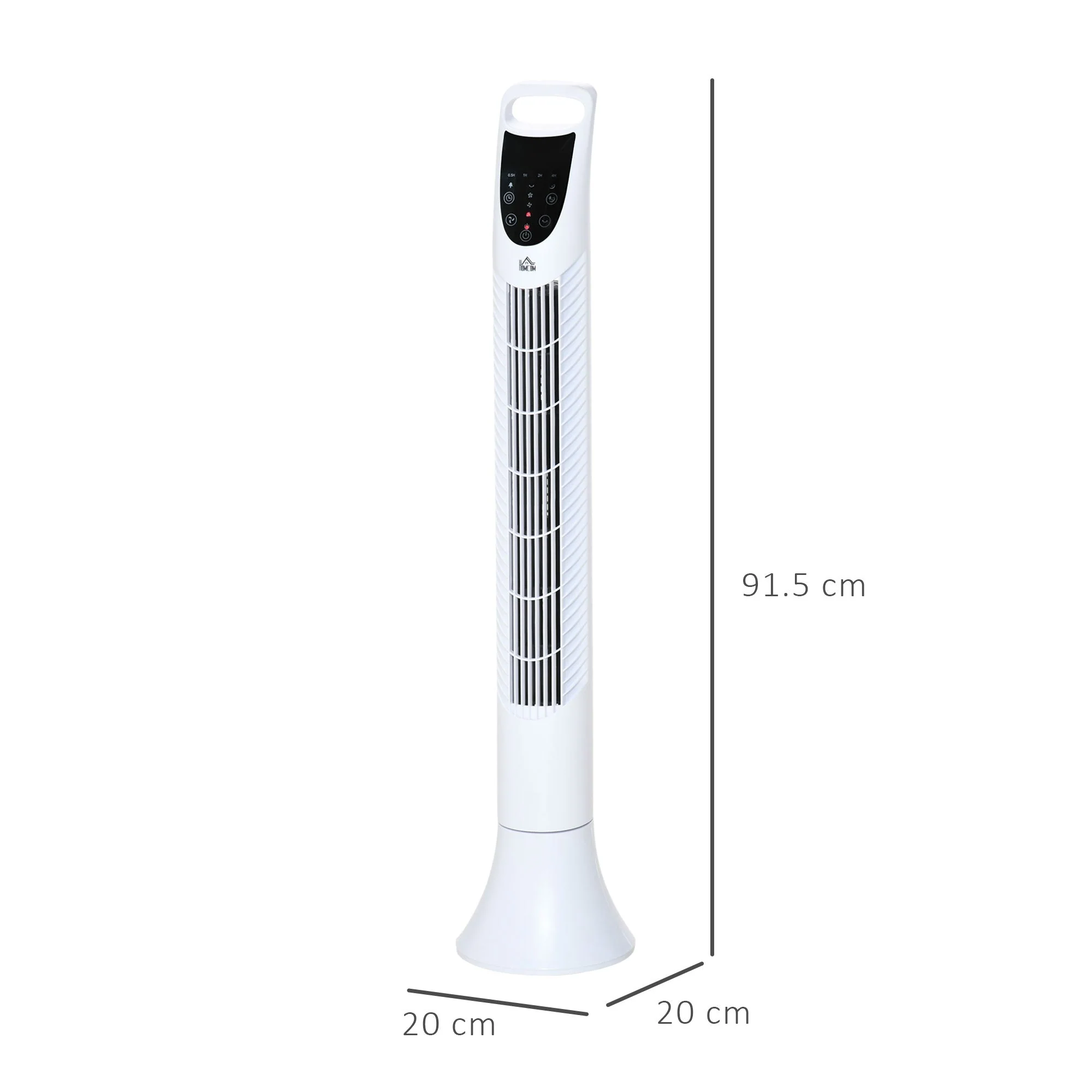 Oscillating Three Speed Tower Fan With Timer & Remote Control White - Image 3