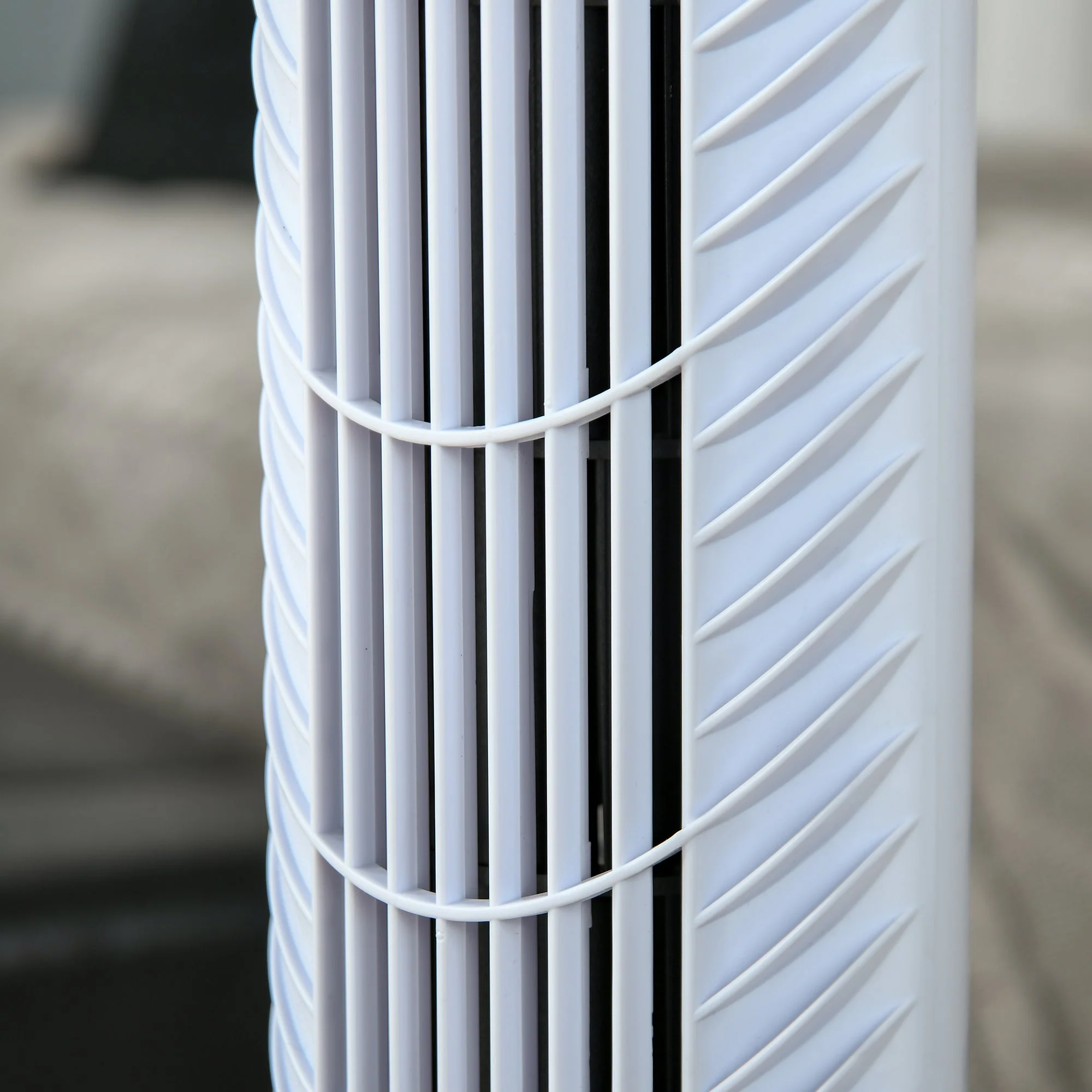 Oscillating Three Speed Tower Fan With Timer & Remote Control White - Image 9
