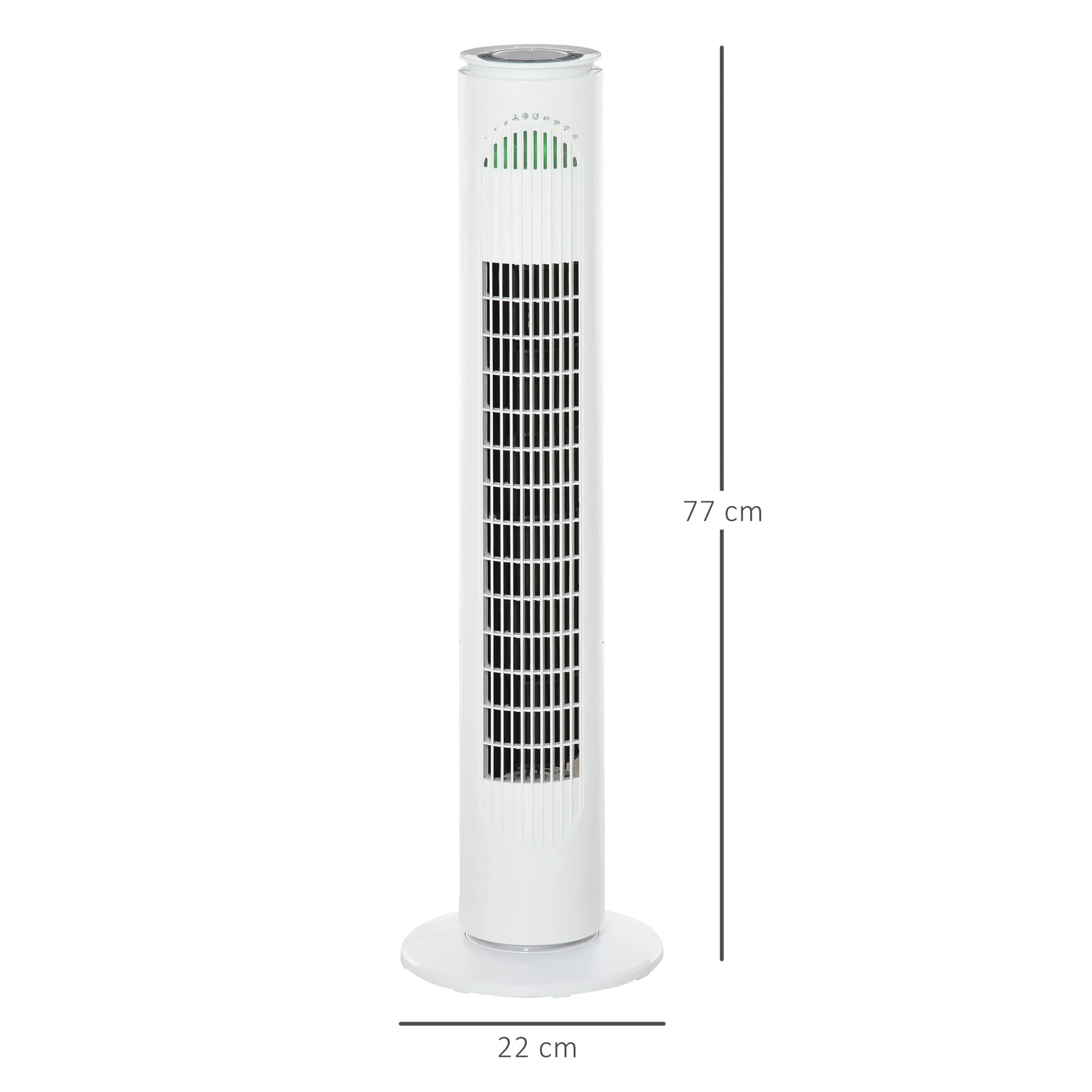 Oscillating Three Speed Tower Fan With Timer White - Image 3