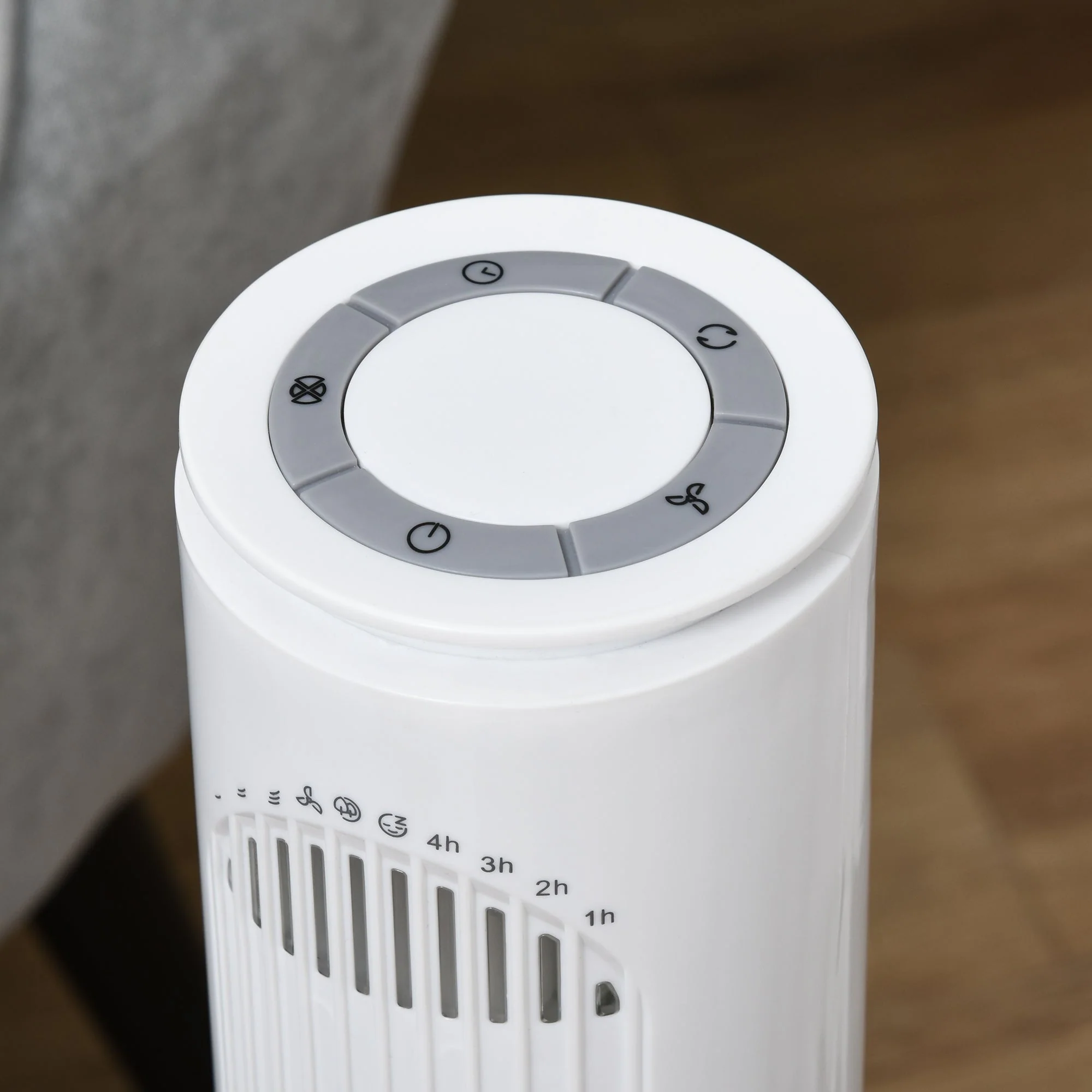 Oscillating Three Speed Tower Fan With Timer White - Image 9
