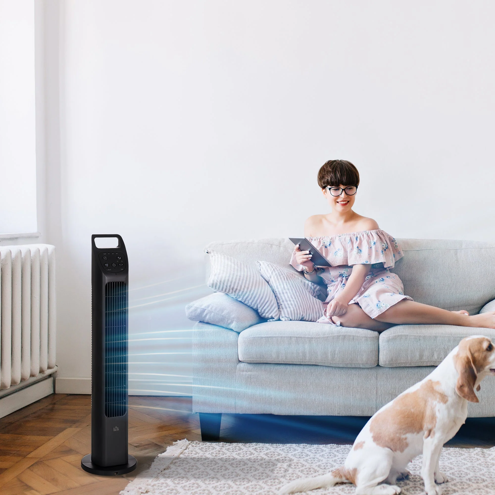 Oscillating Tower Fan with Remote Control - Image 2