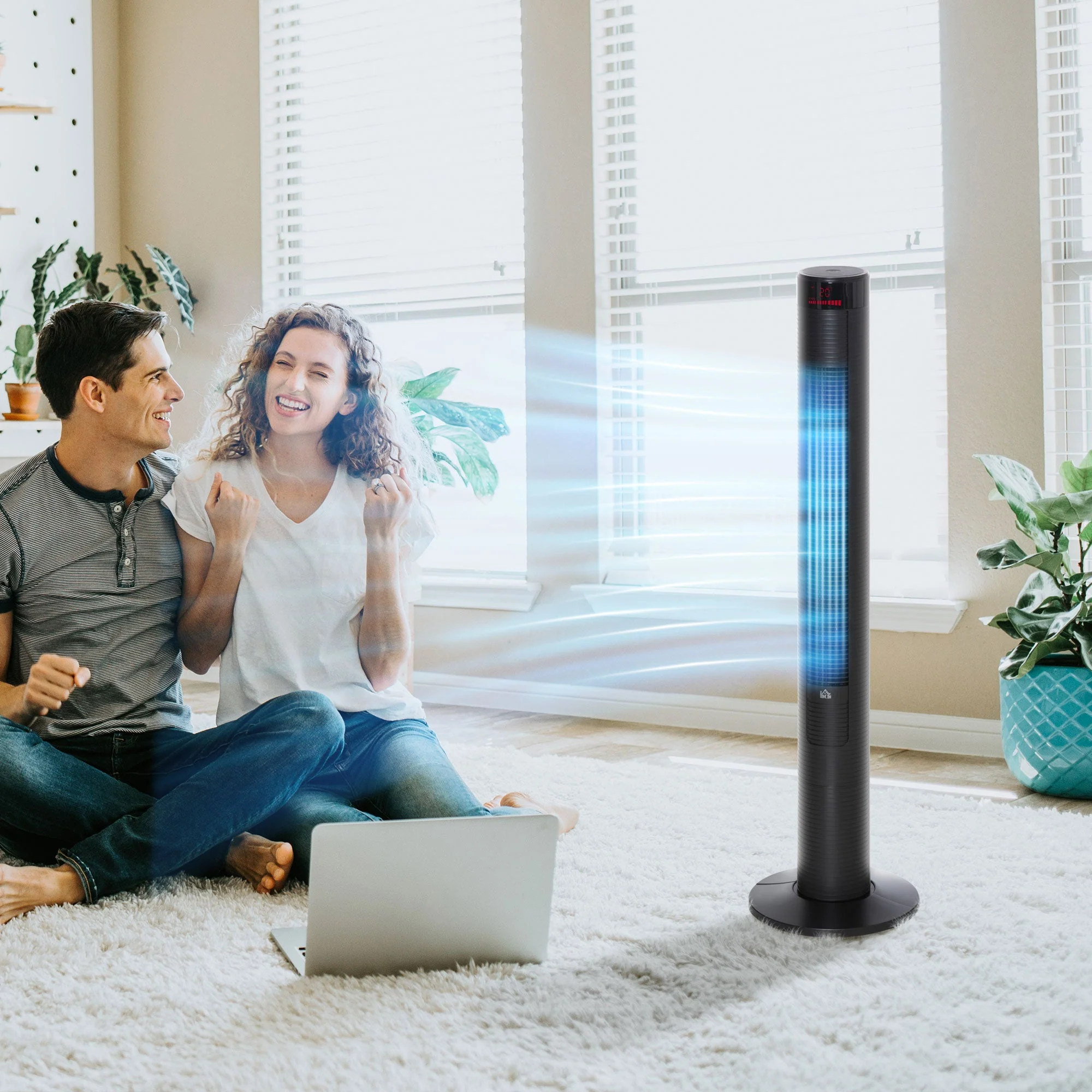 Oscillating Tower Fan with Remote Control - Image 2
