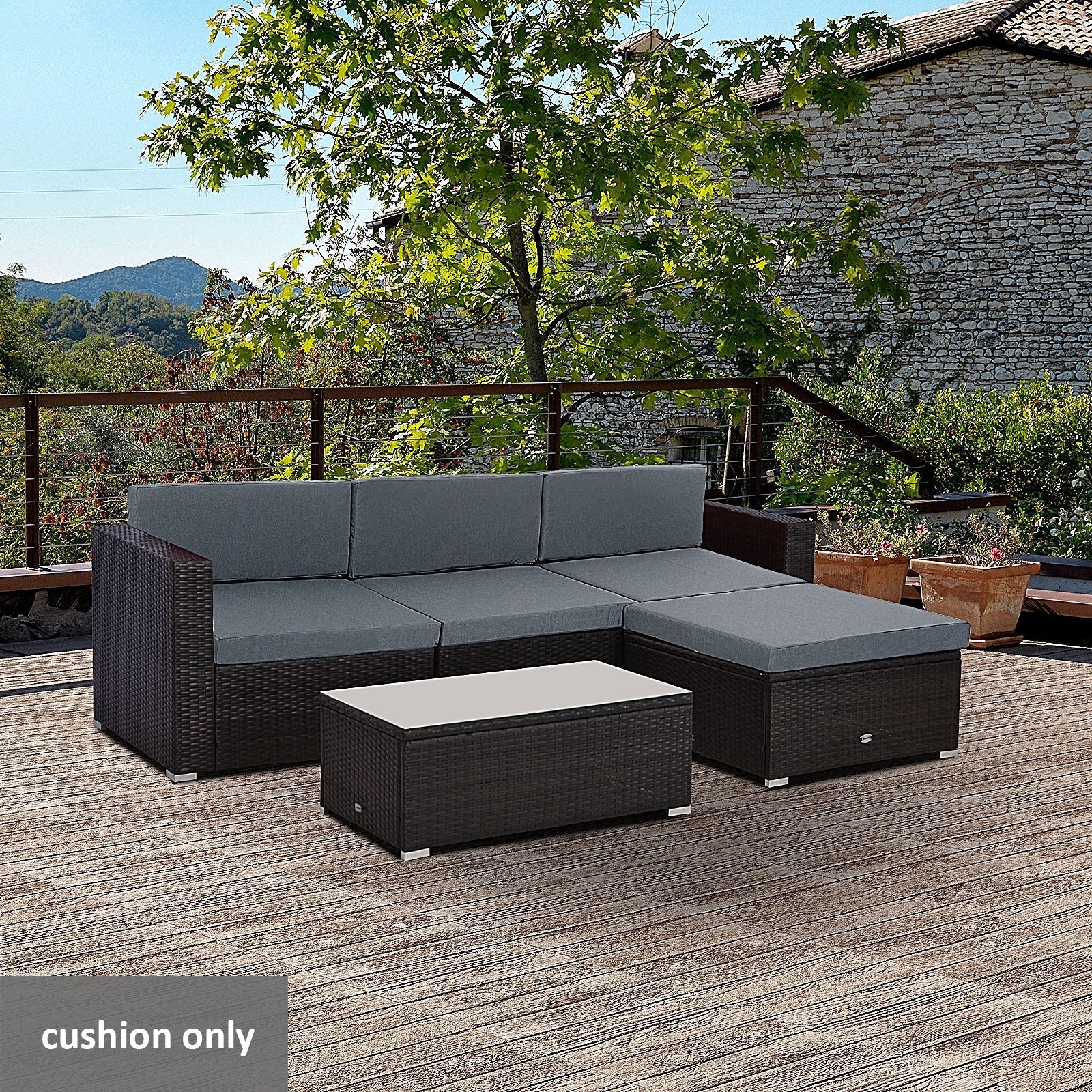 Outdoor Cushion Pad Set for Rattan Furniture - Image 2