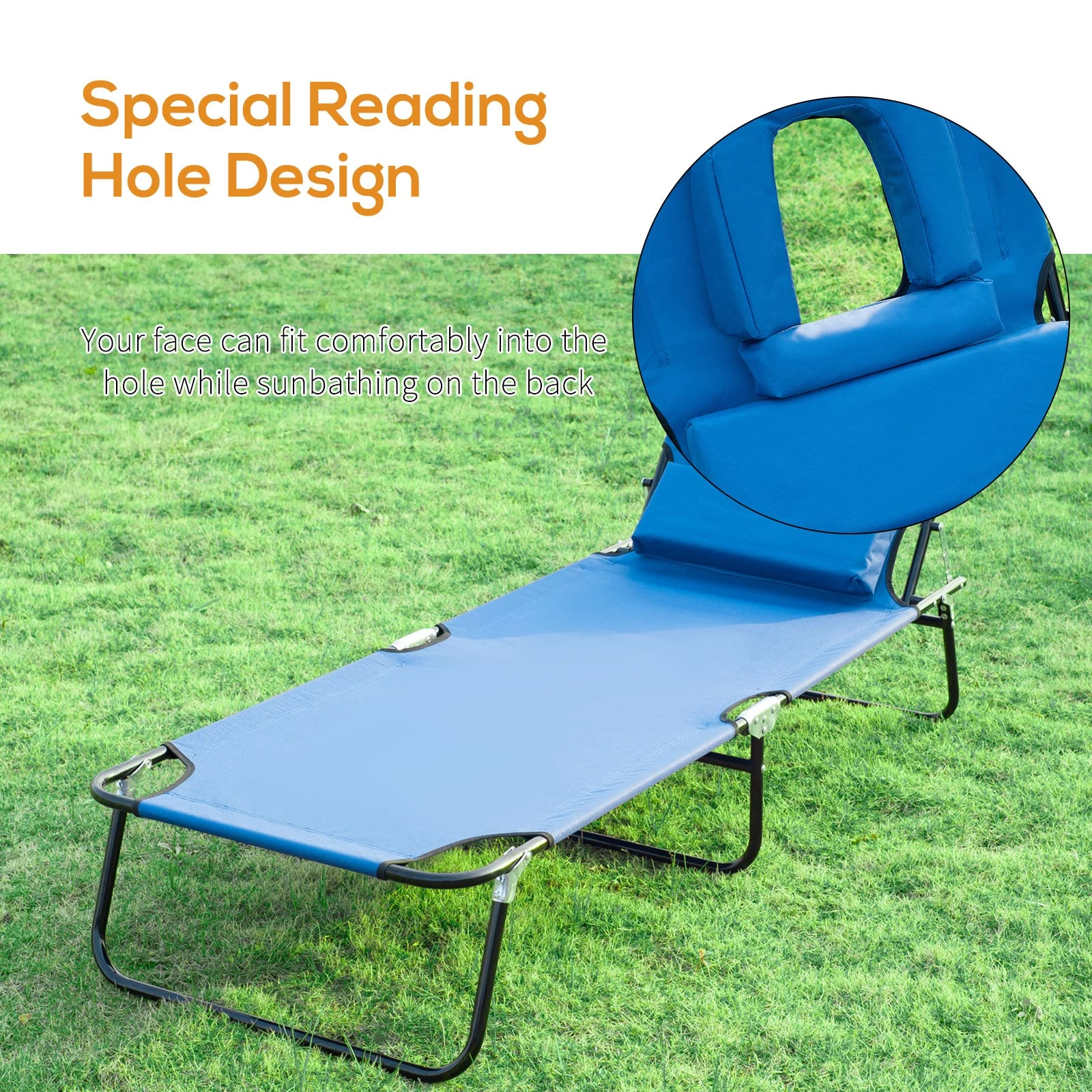 Outdoor Foldable Sun Lounger - Image 6