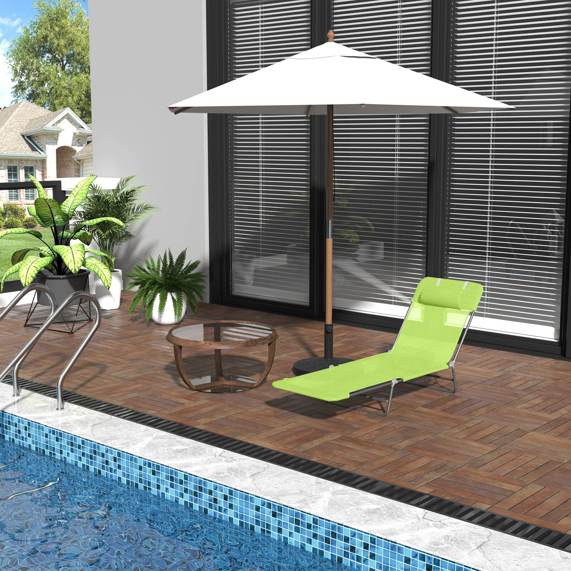 Outdoor Foldable Sun Lounger - Image 2
