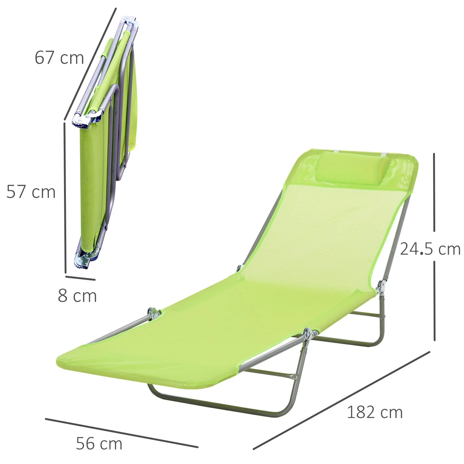 Outdoor Foldable Sun Lounger - Image 3