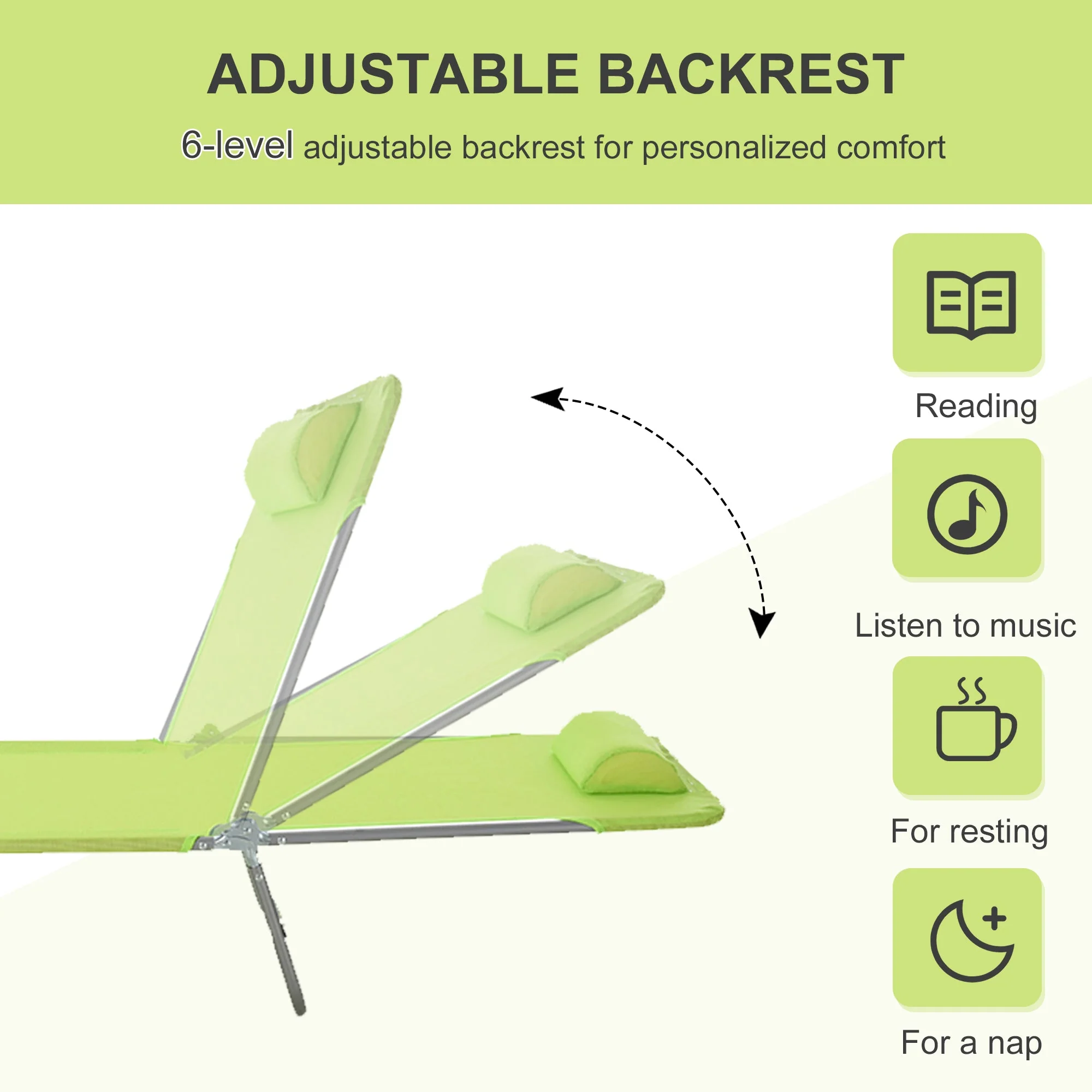 Outdoor Foldable Sun Lounger - Image 4