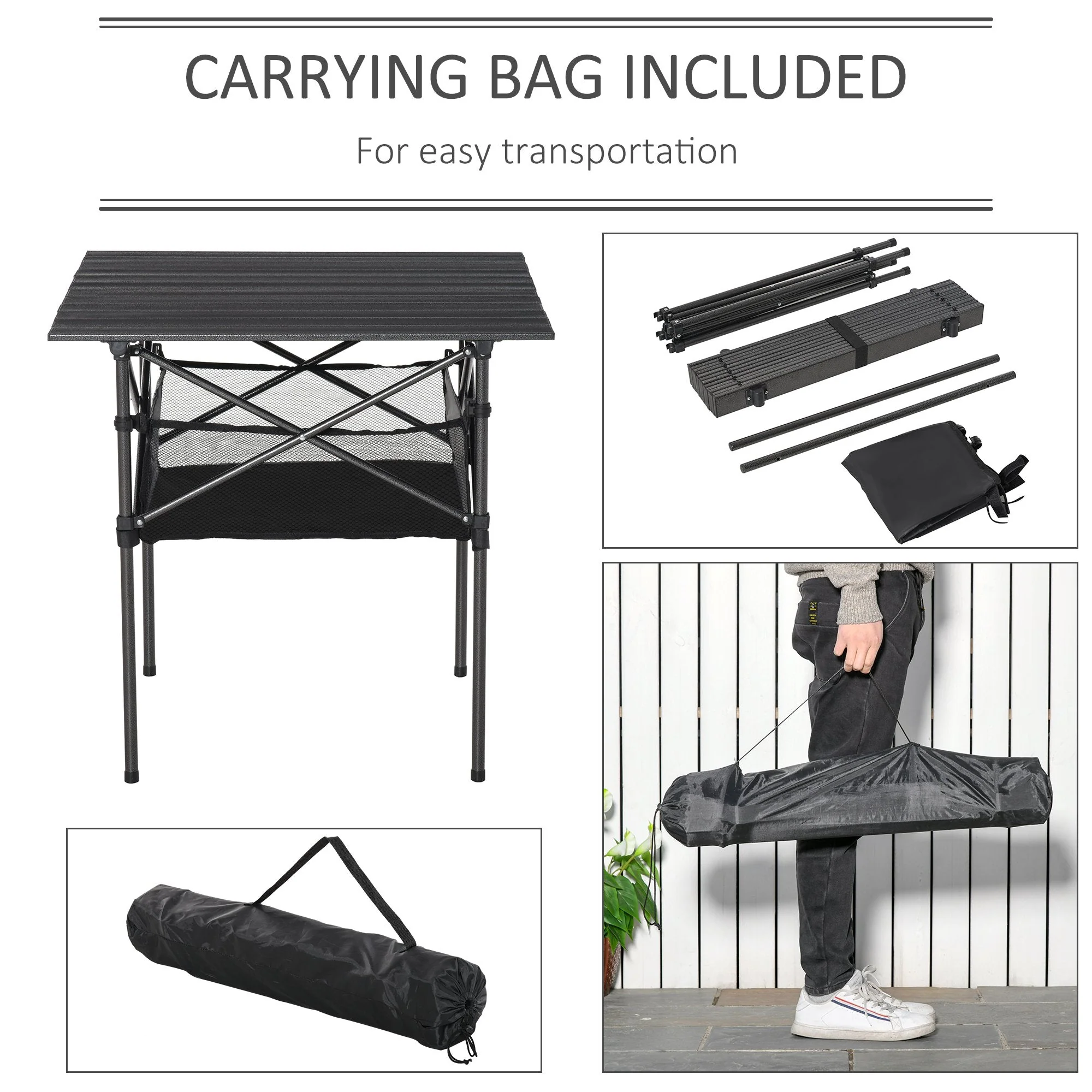 Outdoor Folding Camping Table W/ Storage Bag - Image 6