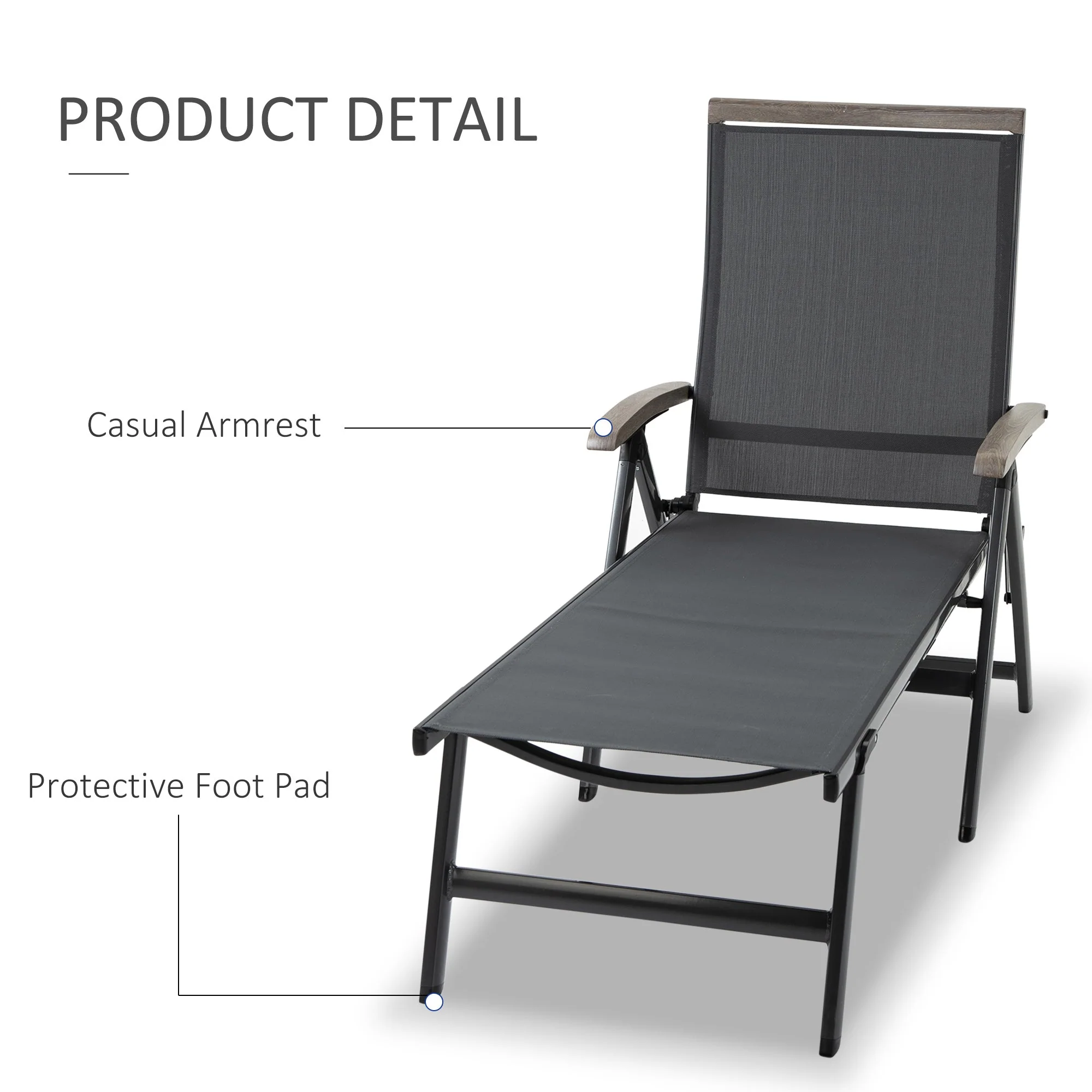 Outdoor Folding Sun Lounger - Image 7
