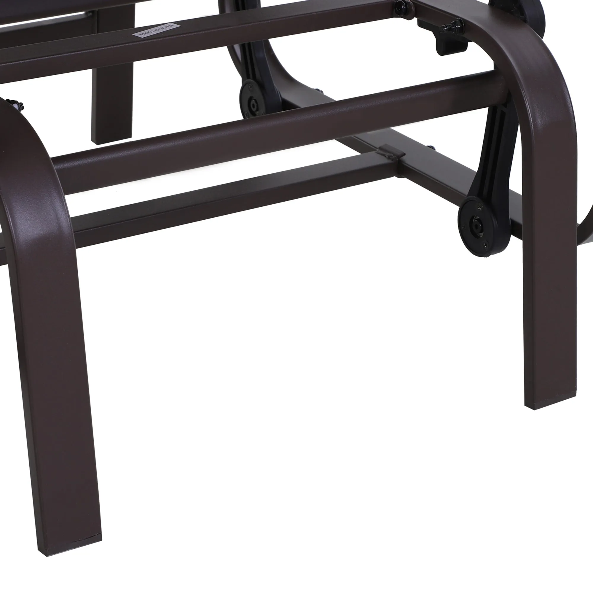 Outdoor Gliding Rocking Chair with Sturdy Metal Frame Garden Comfortable Swing Chair for Patio - Image 9