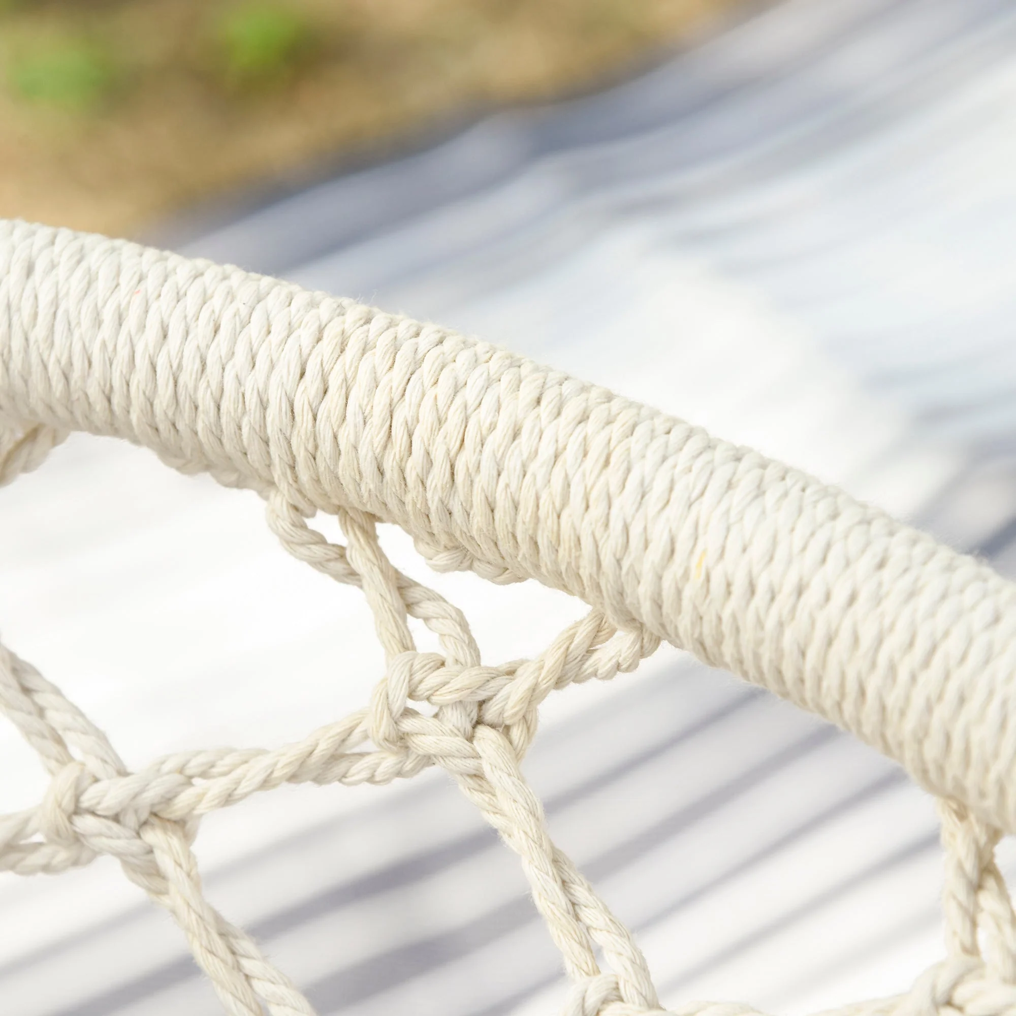 Outdoor Hanging Rope Chair with Cotton Rope - Image 9