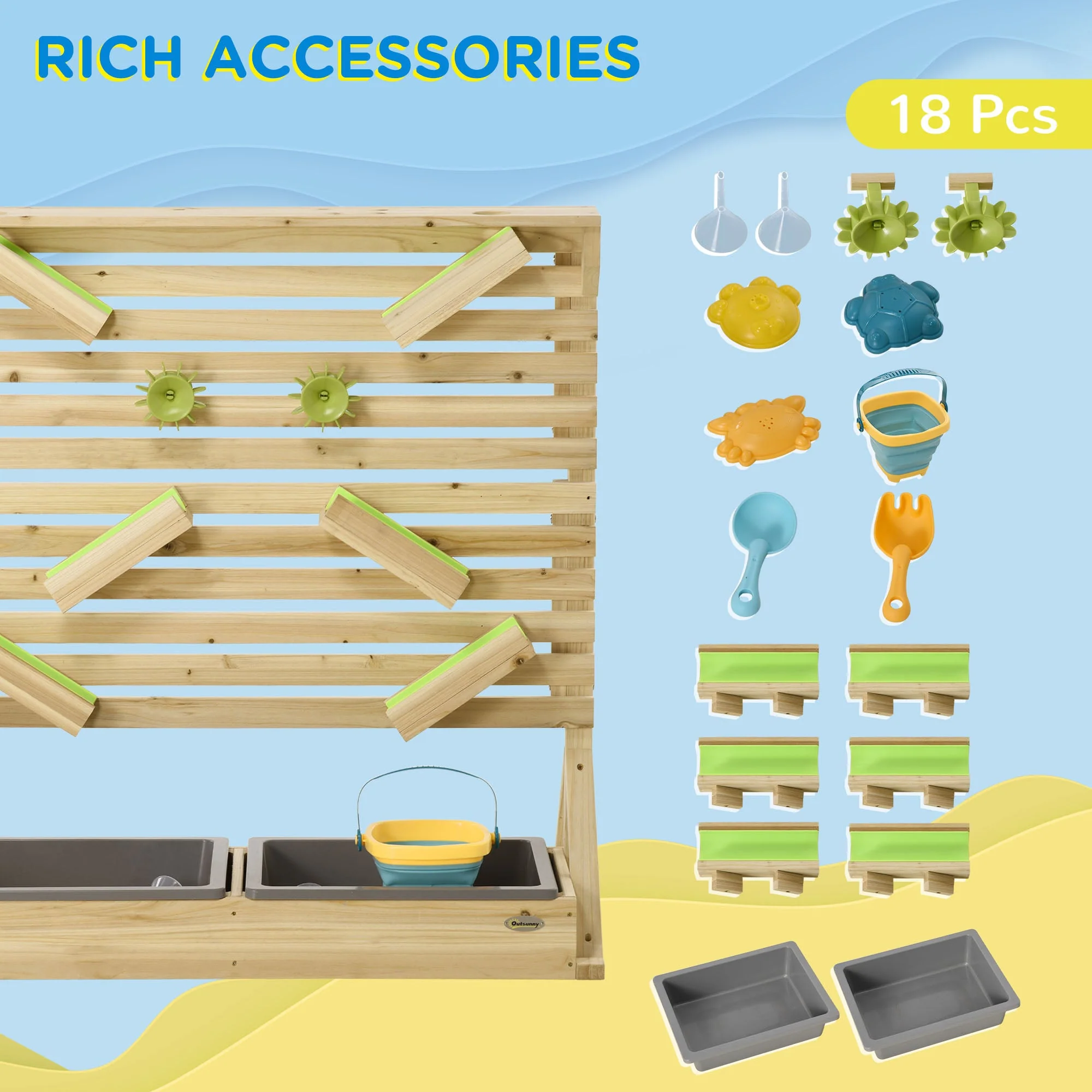 Outdoor Kids Running Water and Sand Playset - Image 5