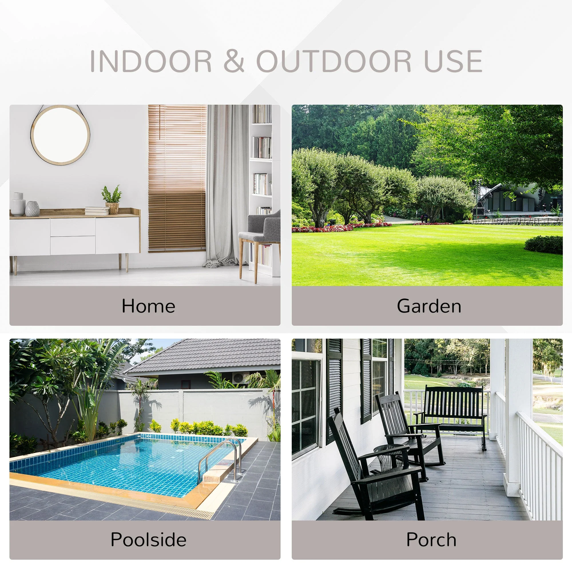Outdoor Patio Furniture Single Rattan Sofa Chair Padded Cushion All Weather for Garden Poolside Balcony Grey - Image 7