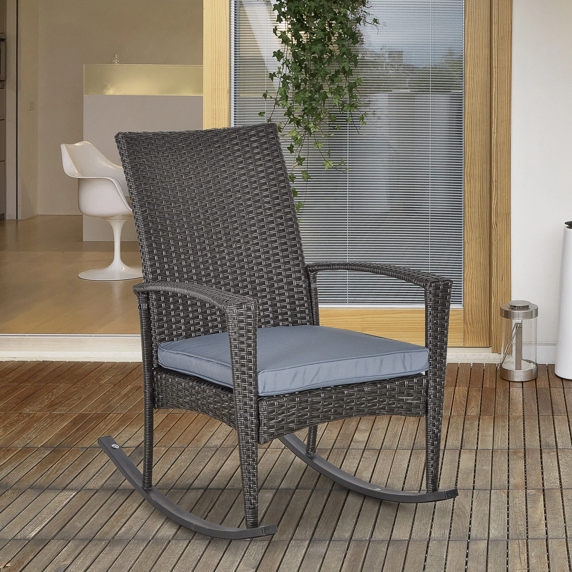 Outdoor PE Rattan Rocking Chair - Image 2