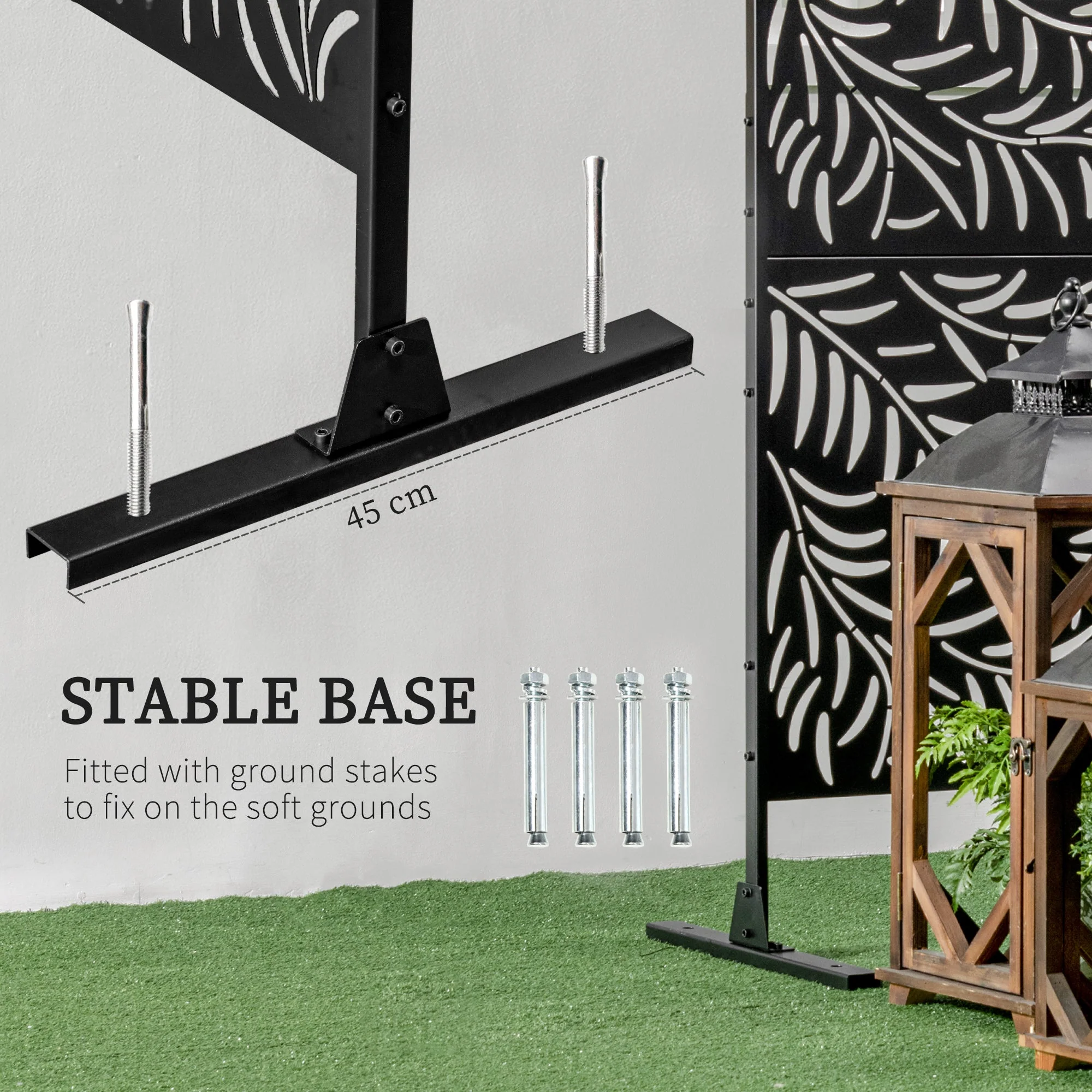 Outdoor Privacy Screen with Stand and Ground Stakes - Image 4