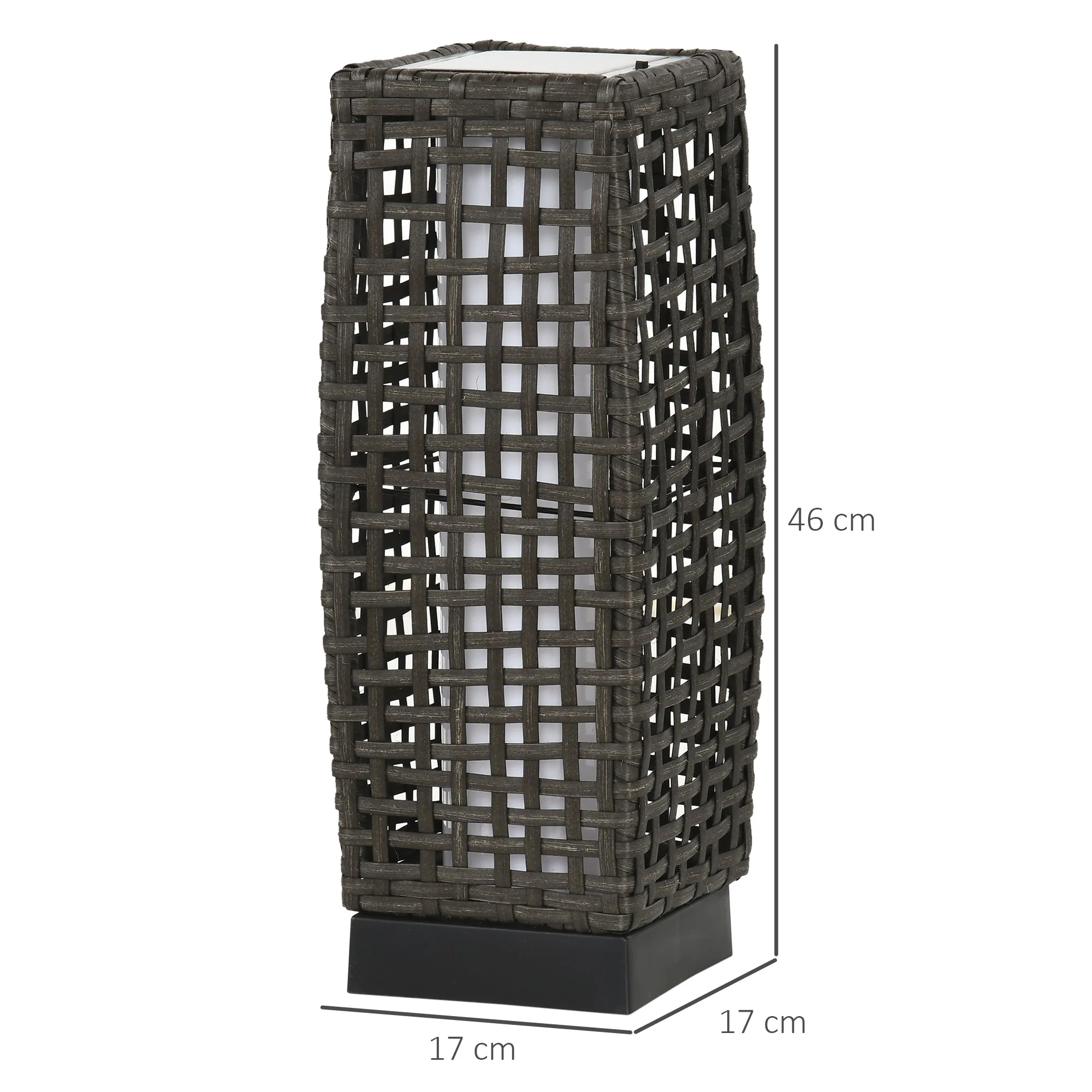 Outdoor Rattan Solar Lantern - Image 3