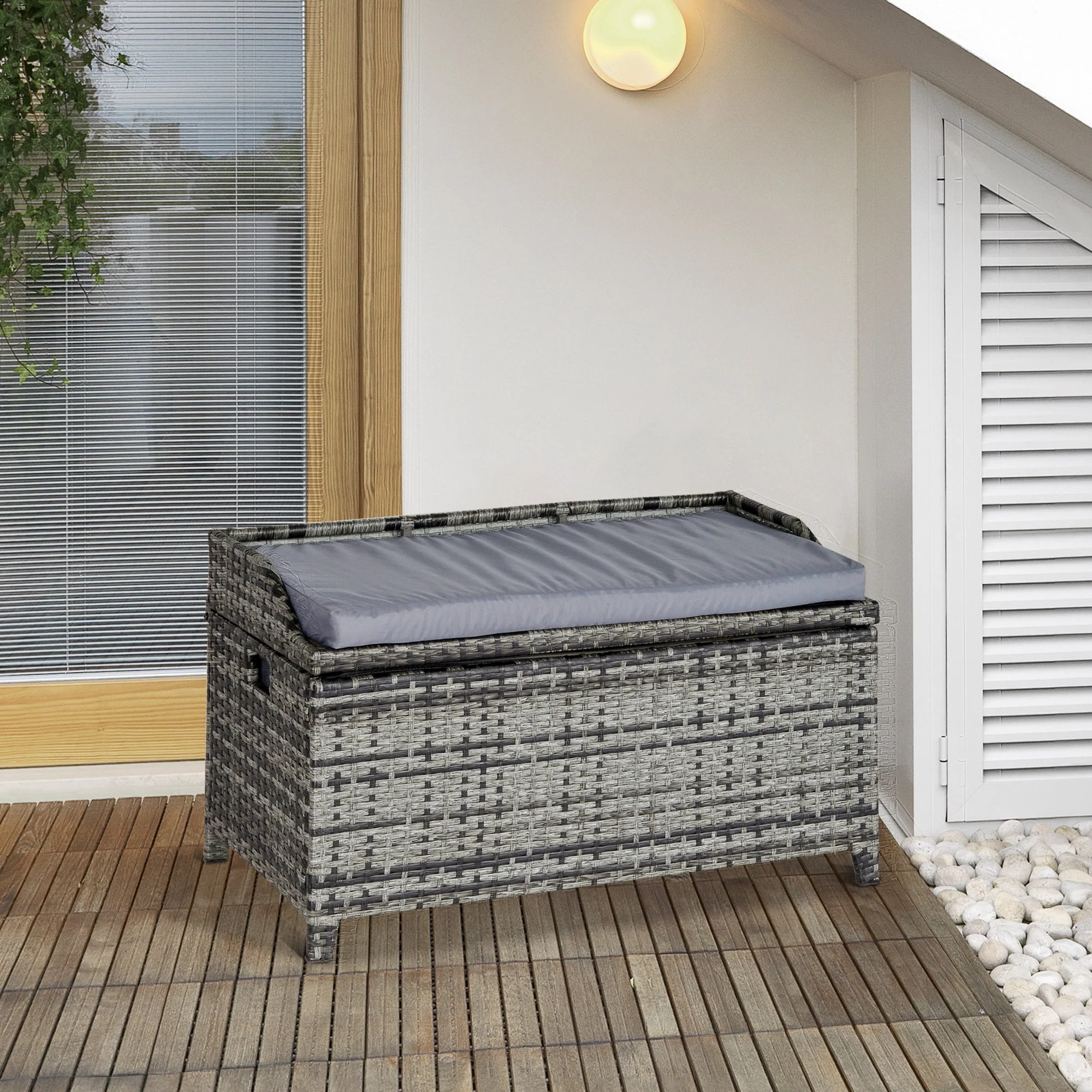 Outdoor Rattan Storage Box - Image 2