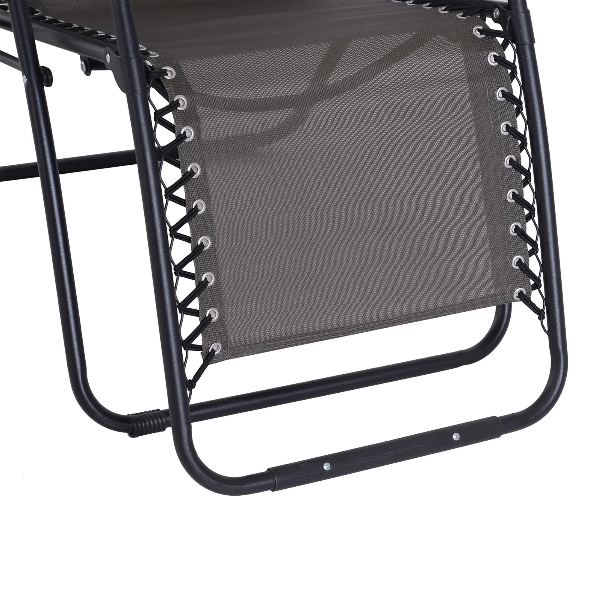Outdoor Zero Gravity Chair w/ Head Pillow for Patio Decking Gardens Camping Grey - Image 9