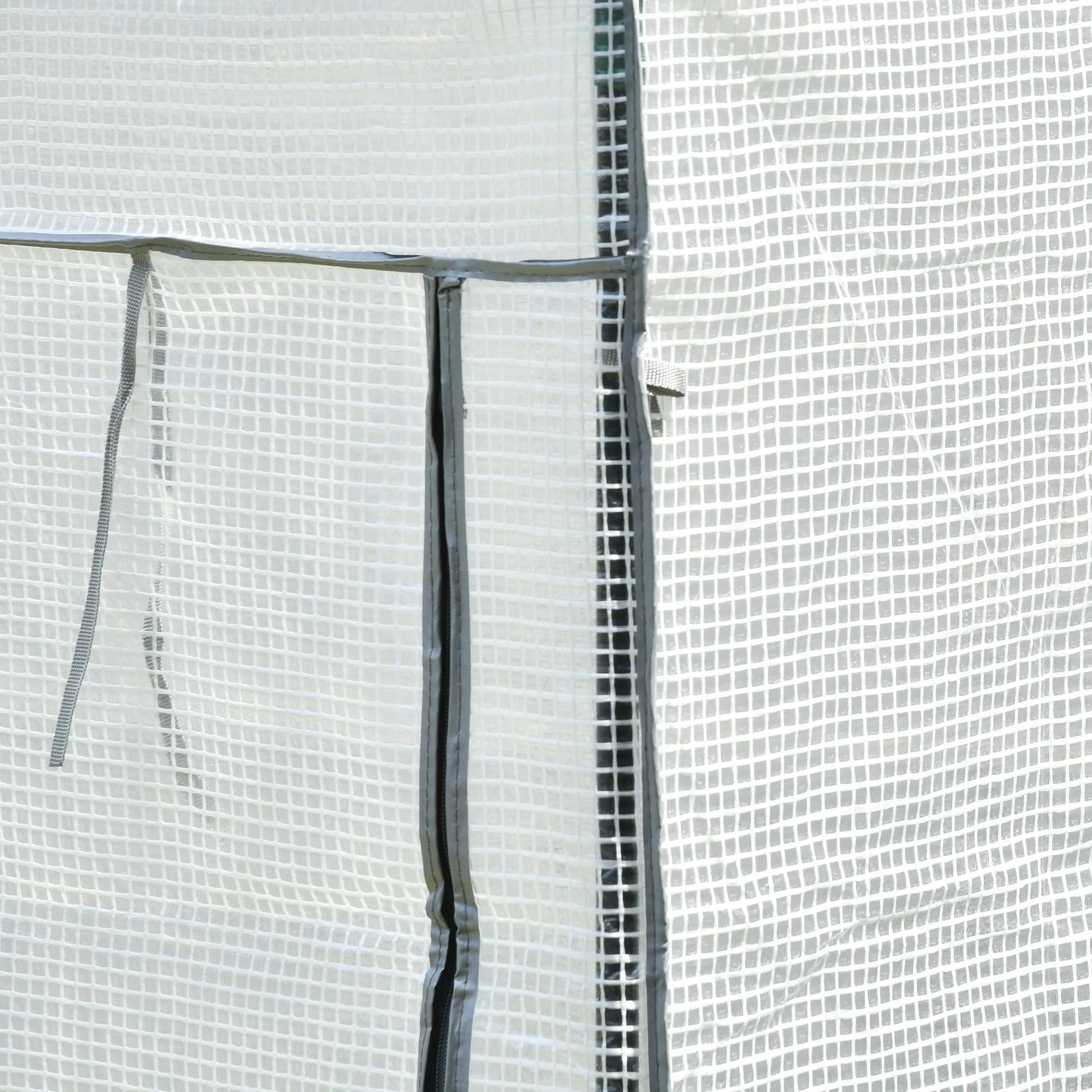 Outsunny 101 X 50 X 150cm Greenhouse Pe Cover With Zipper Roll-Up Door Outdoor Green - Image 7