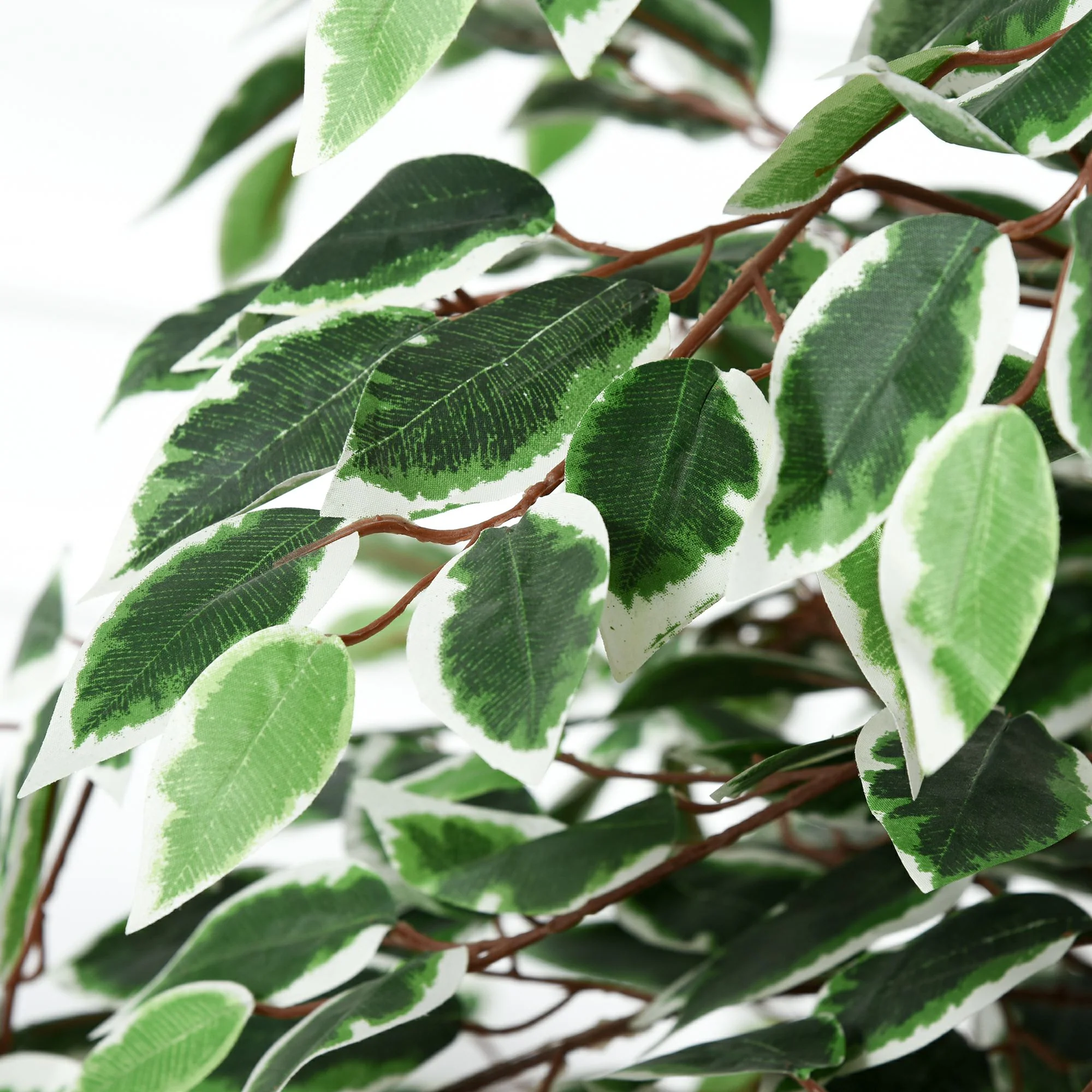 Outsunny 160cm/5.2Ft Artificial Ficus Silk Tree With Nursery Pot Decorative Fake Plant For Indoor Outdoor Dcor - Image 7
