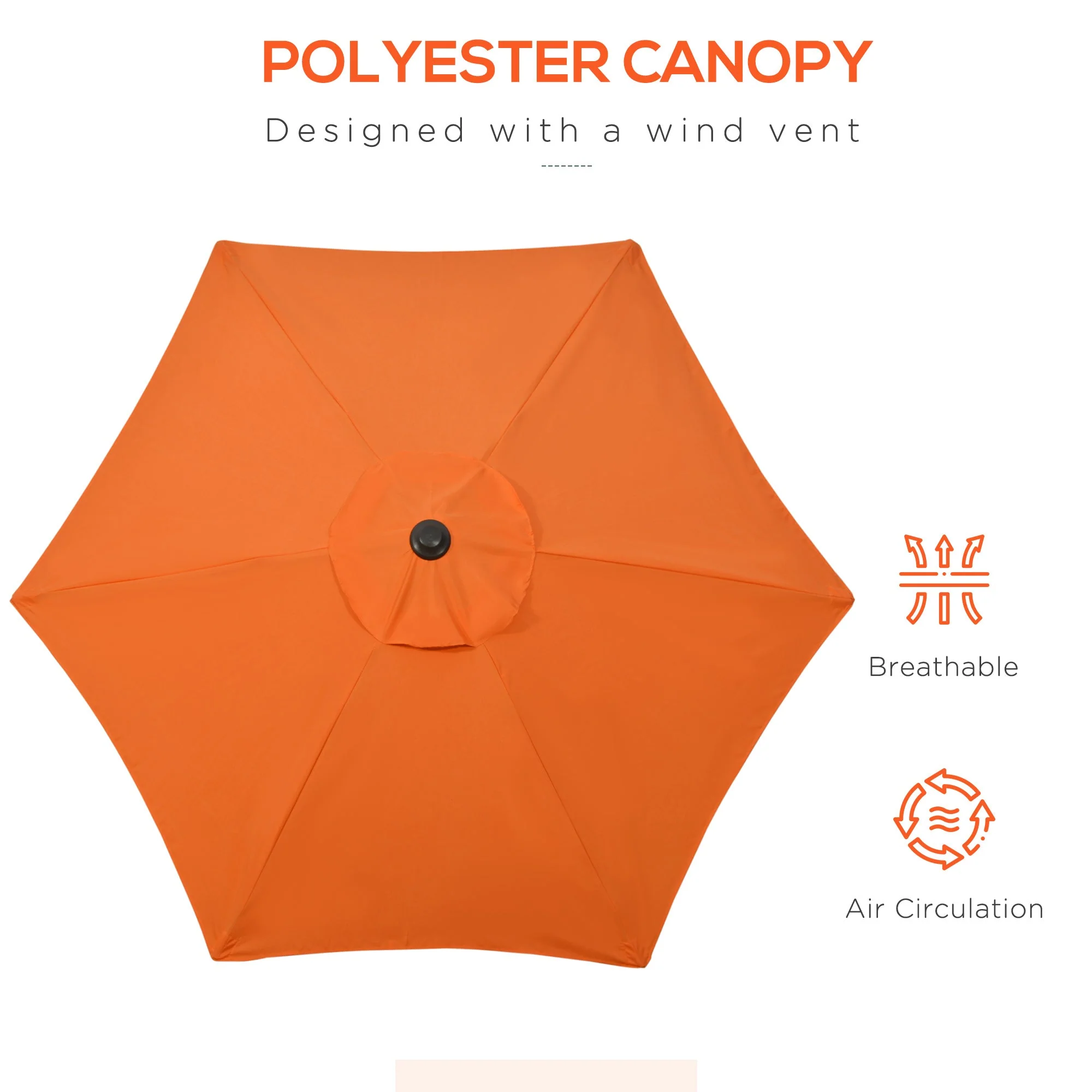 Outsunny 2m Patio Parasols Umbrellas - Image 5
